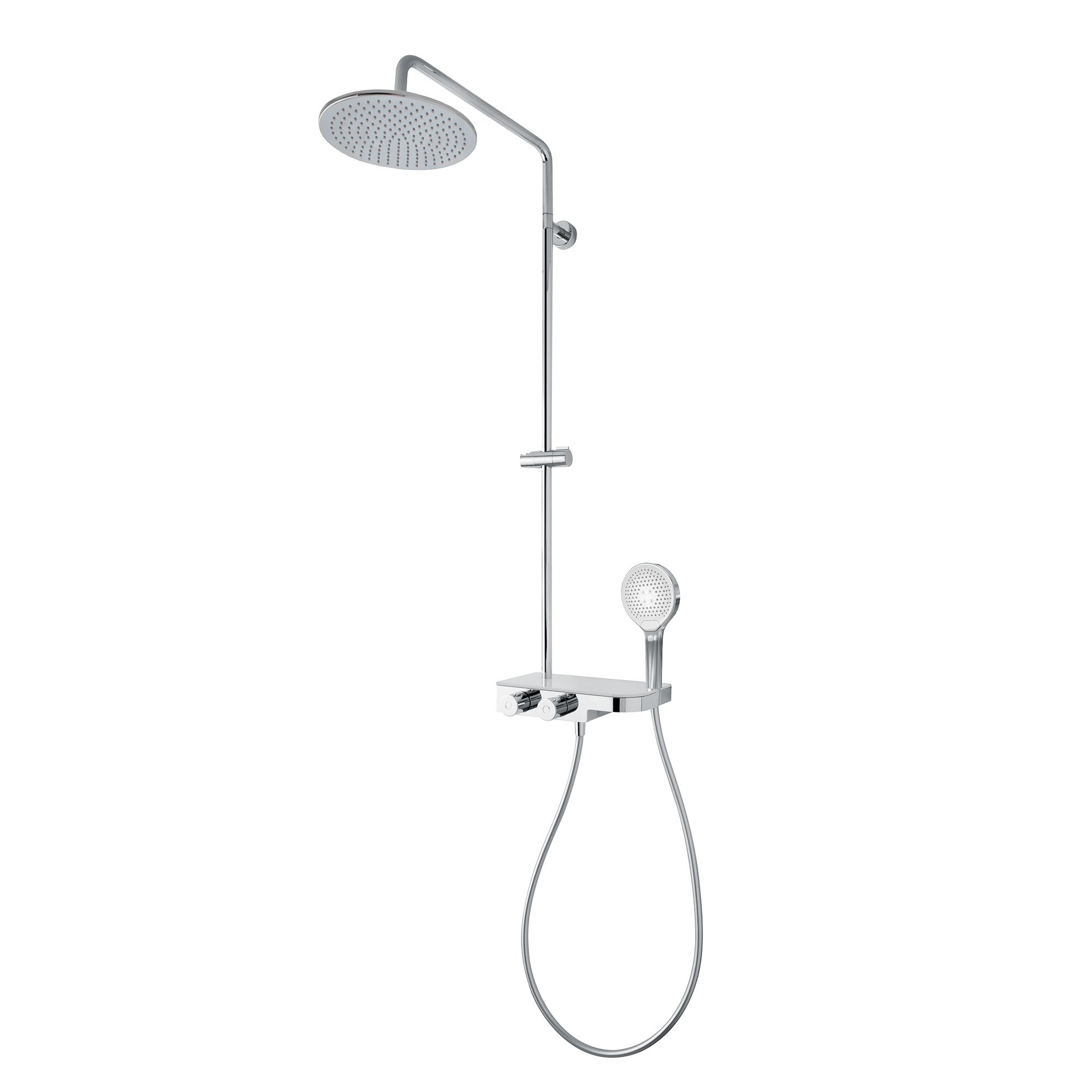 MK180 mit Glasablage, Kopfbrause rund