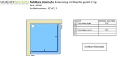 Sichtbare Glasmaße - Artikel 5258017