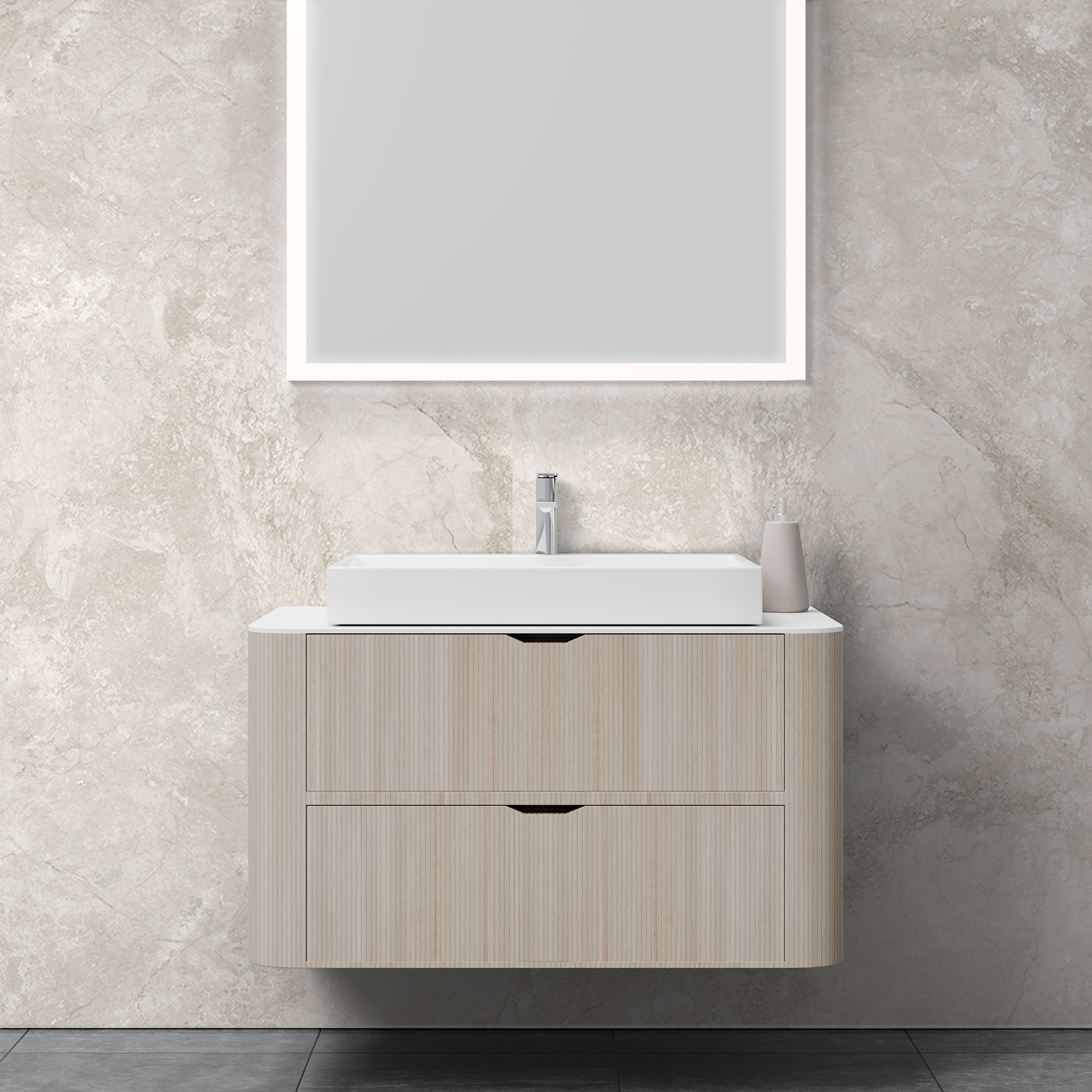 Dekor Paneel Seidenmatt Marmor Beige