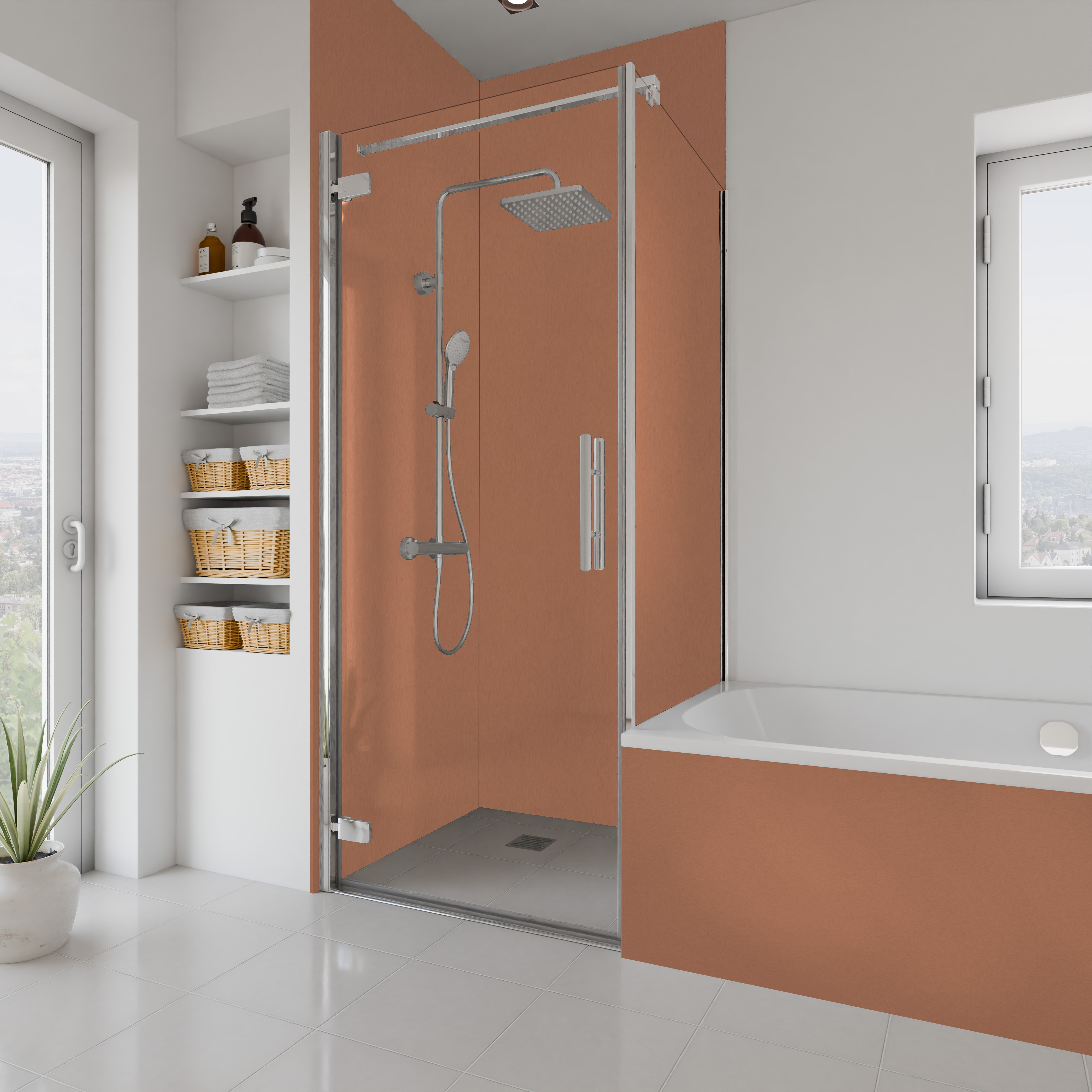 Dekor Paneel Seidenmatt Kupfer Metallic