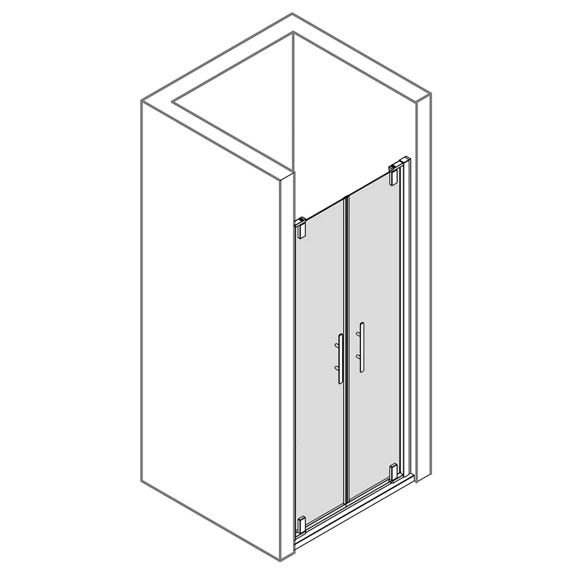 MK580 Pendeltür für Nische 