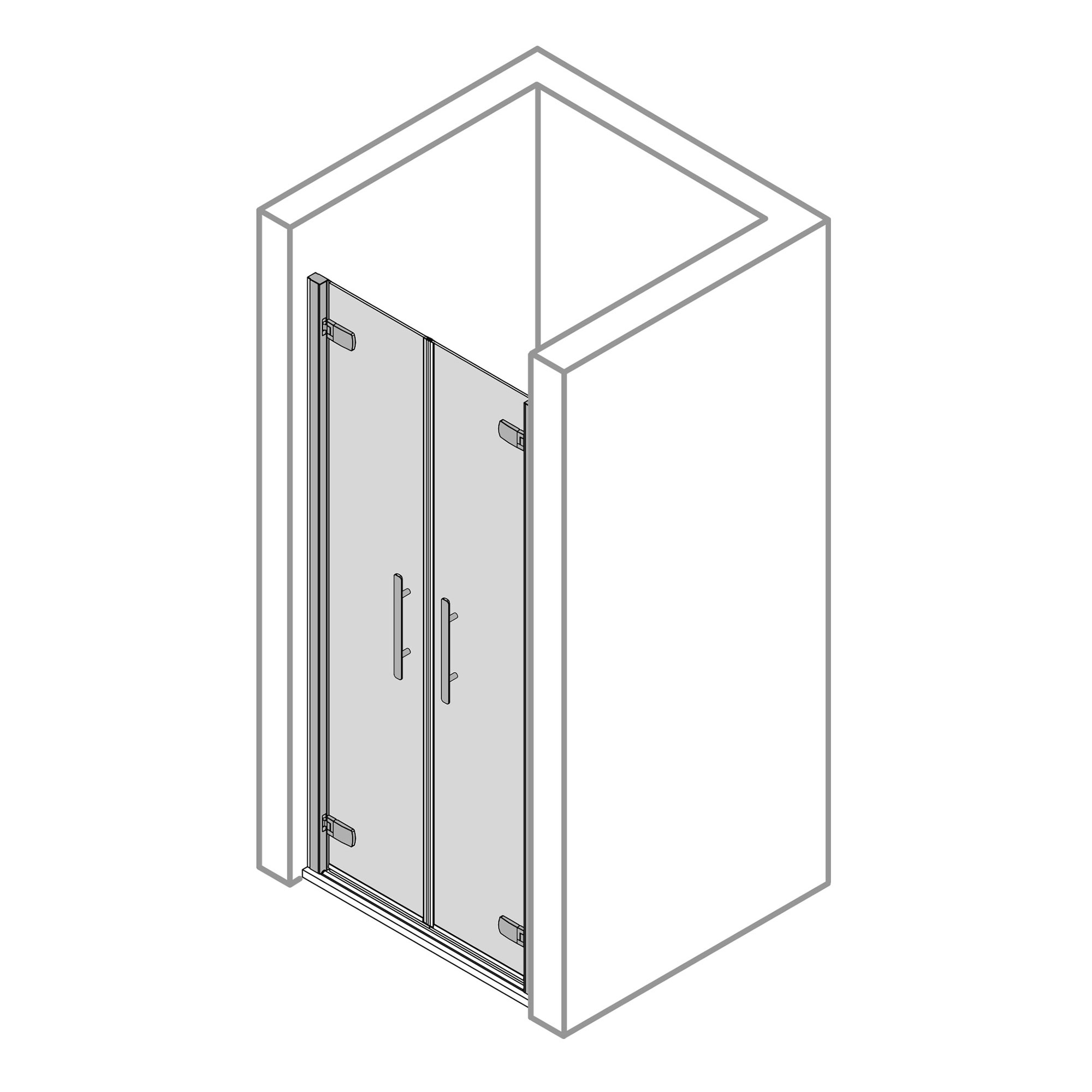 MK920 Pendeltür für Nische, Zeichnung