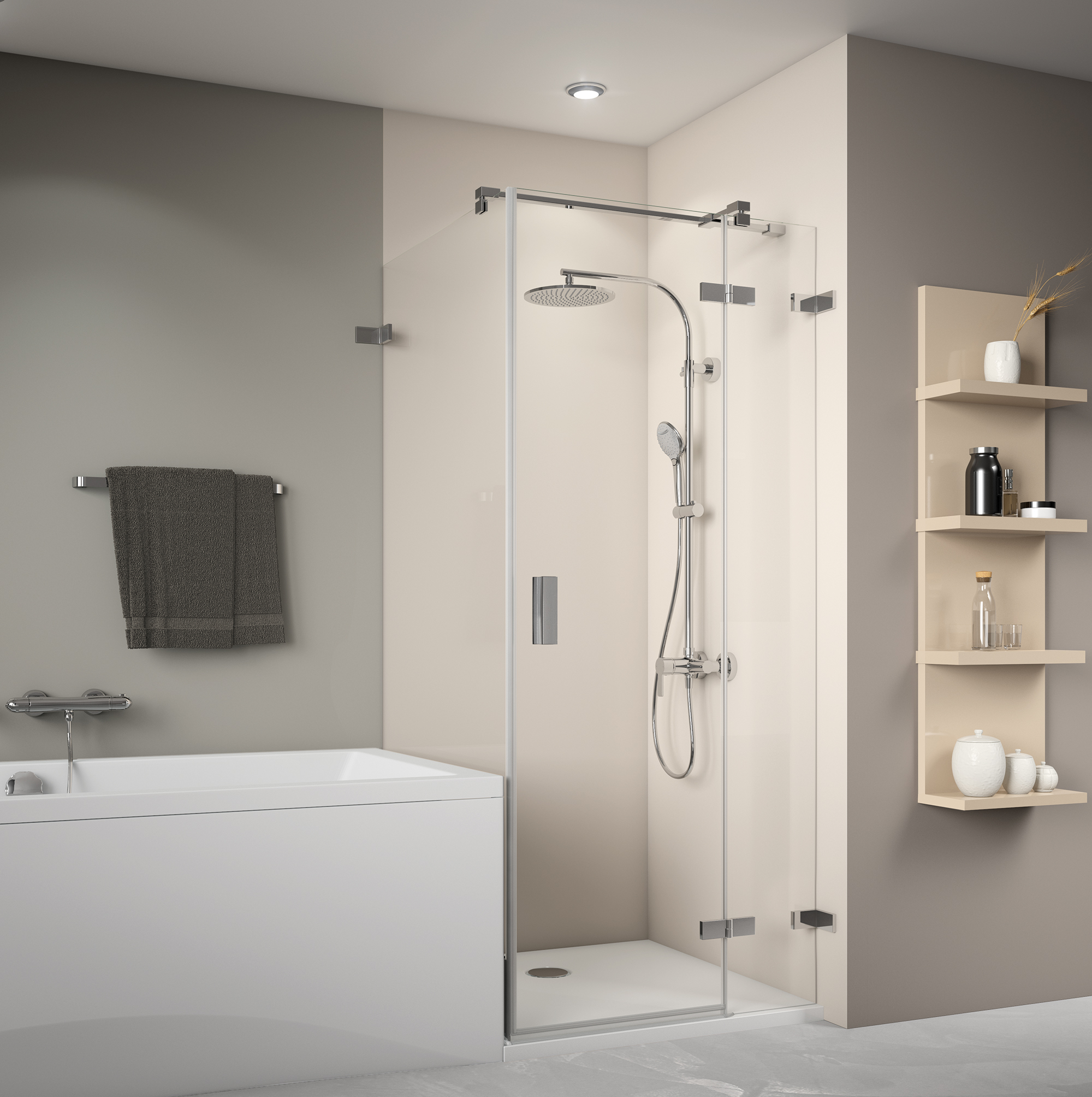 mk800-badewannenseitenwand-links-drehtuer-anschlag-rechts-wandwinkel-aussen-5433 Badewannenseitenwand links für Drehtür mit Anschlag rechts, Wandwinkel außen