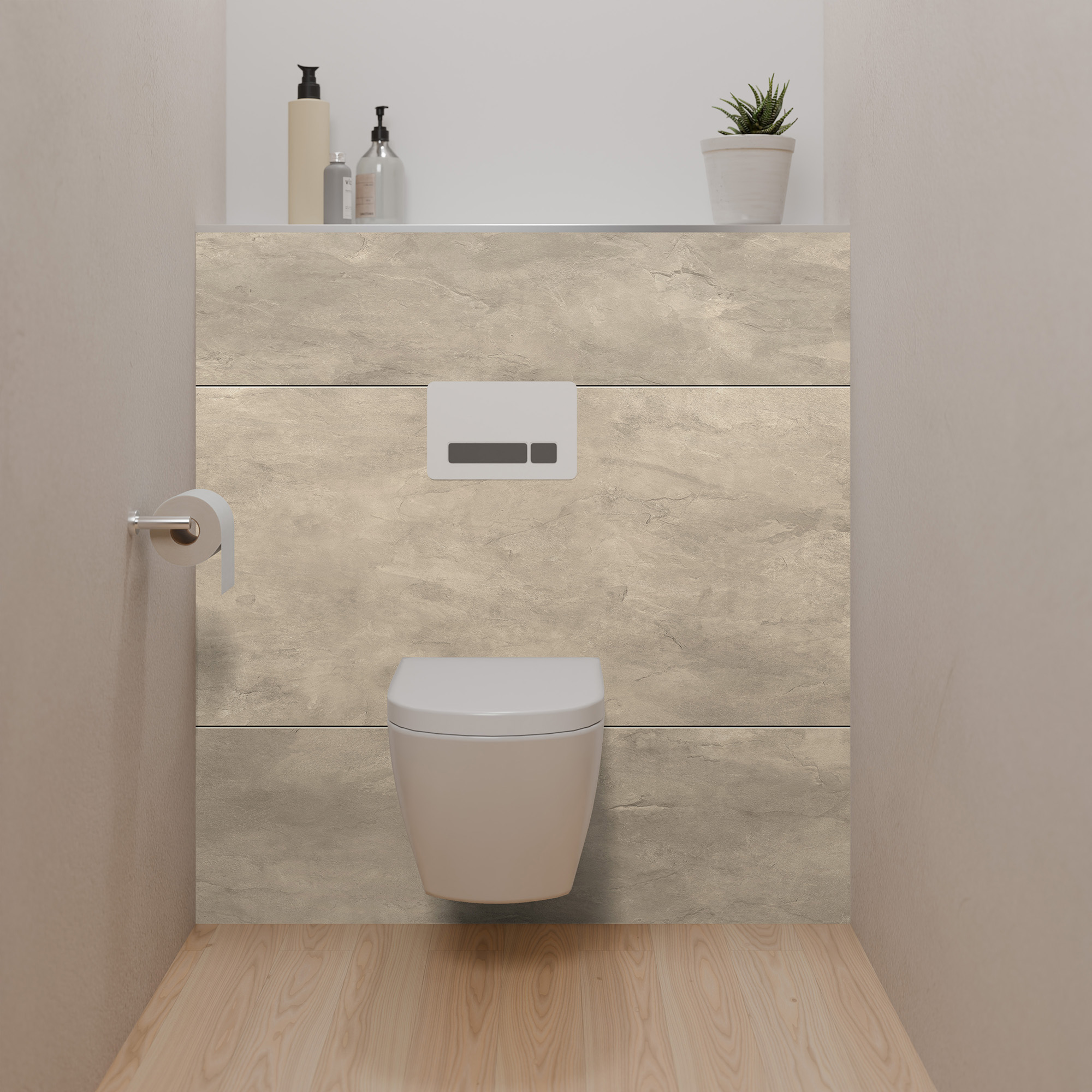 Dekor Paneel Große Fliese Beige