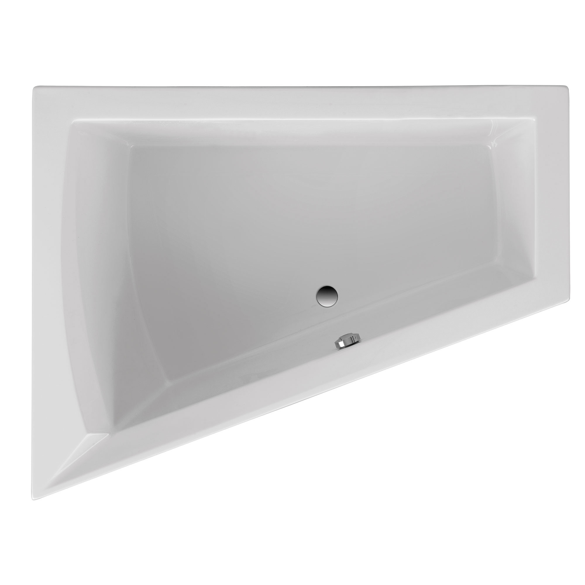 Duschwelten_Badewanne_GaryII_6404 Gary II Badewanne, weiß, links, raumsparend, Draufsicht