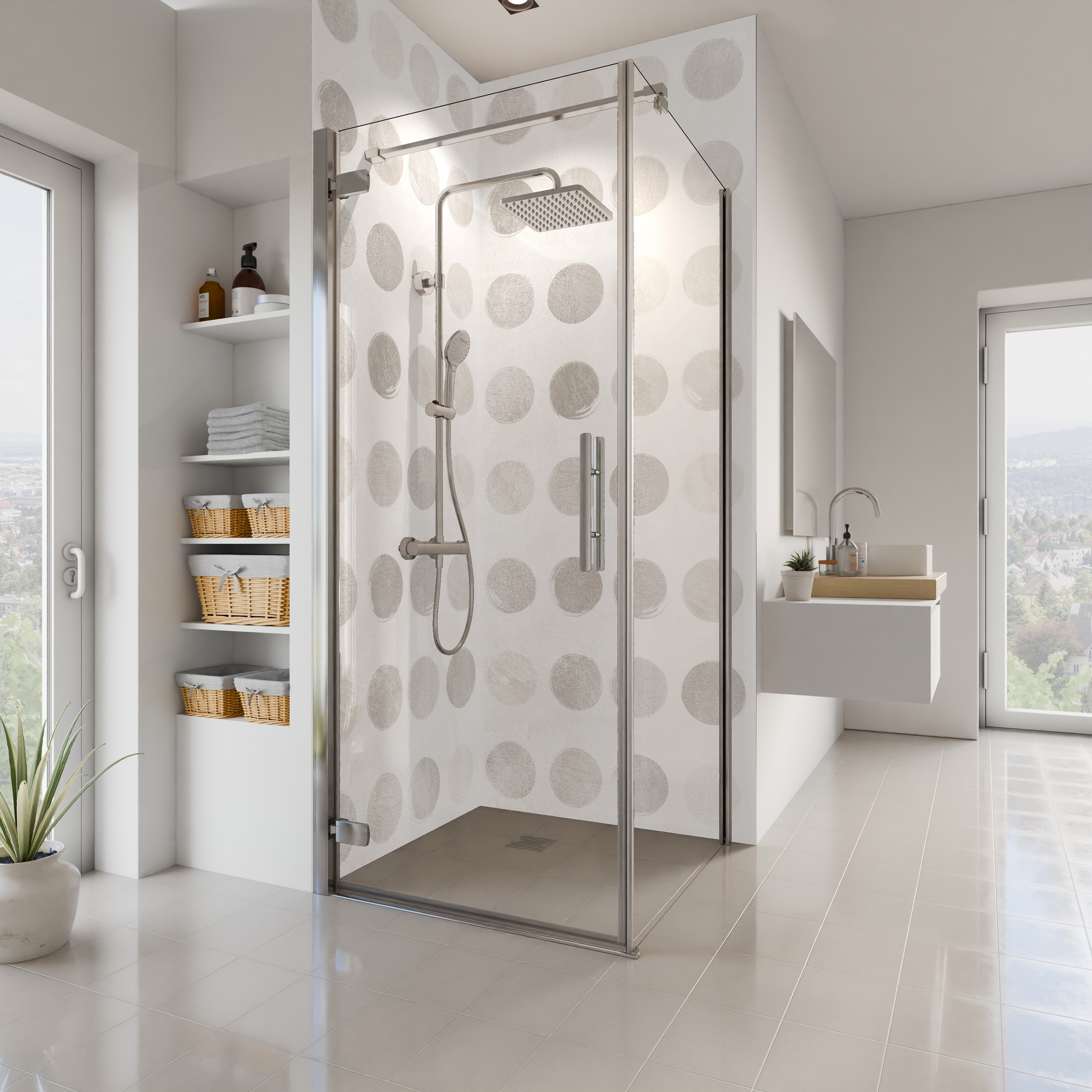 Dekor Paneele Stein Putz Optik Crema Punto Eckeinstieg