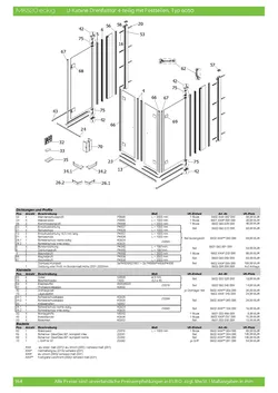 Drehfalttür 4-tlg. an Nebenteilen (U-Kabine) 30.10.2025