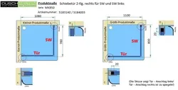 Produktmaße - Artikel 5184003 + 5183140