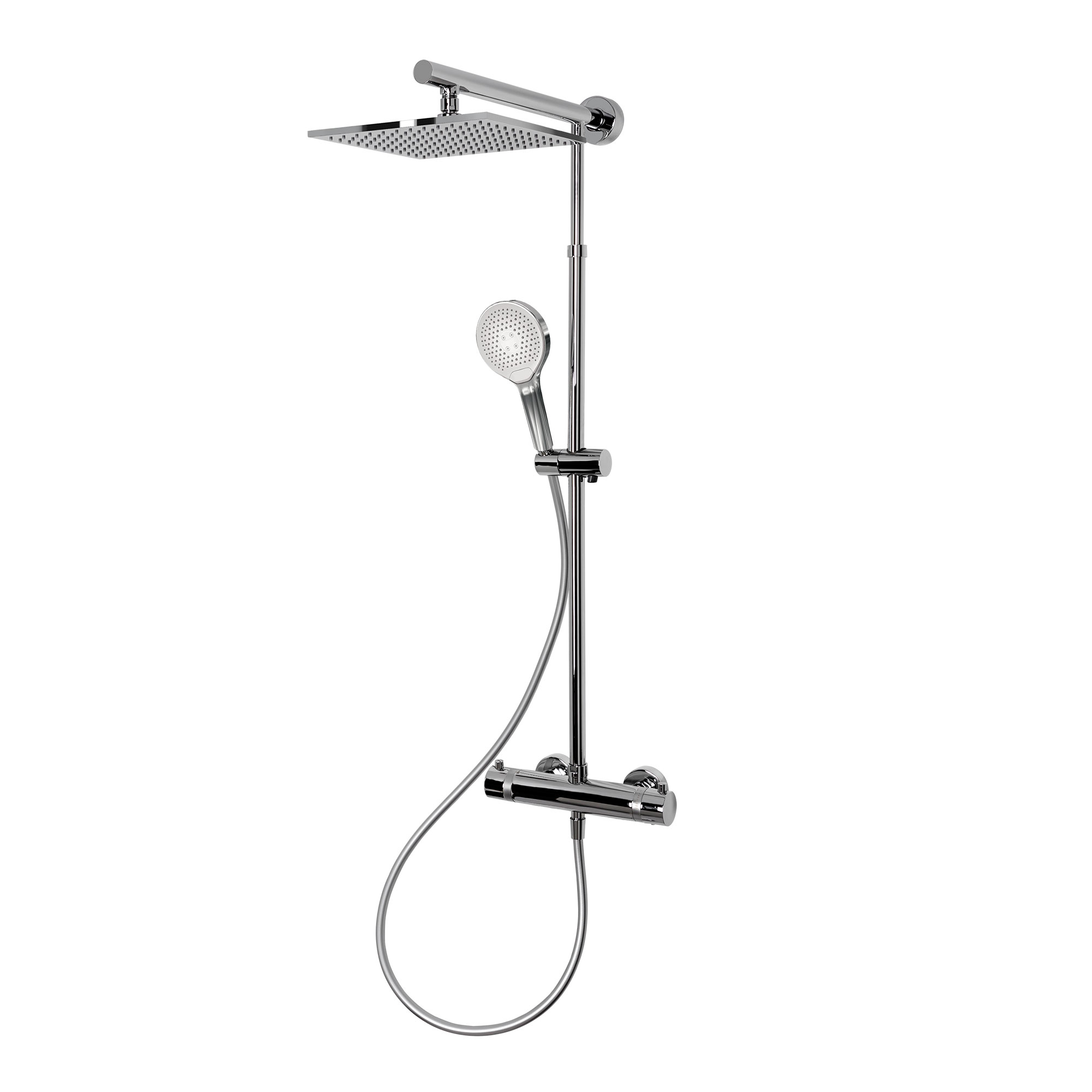 MK 150 Kopfbrause eckig mit Thermostat