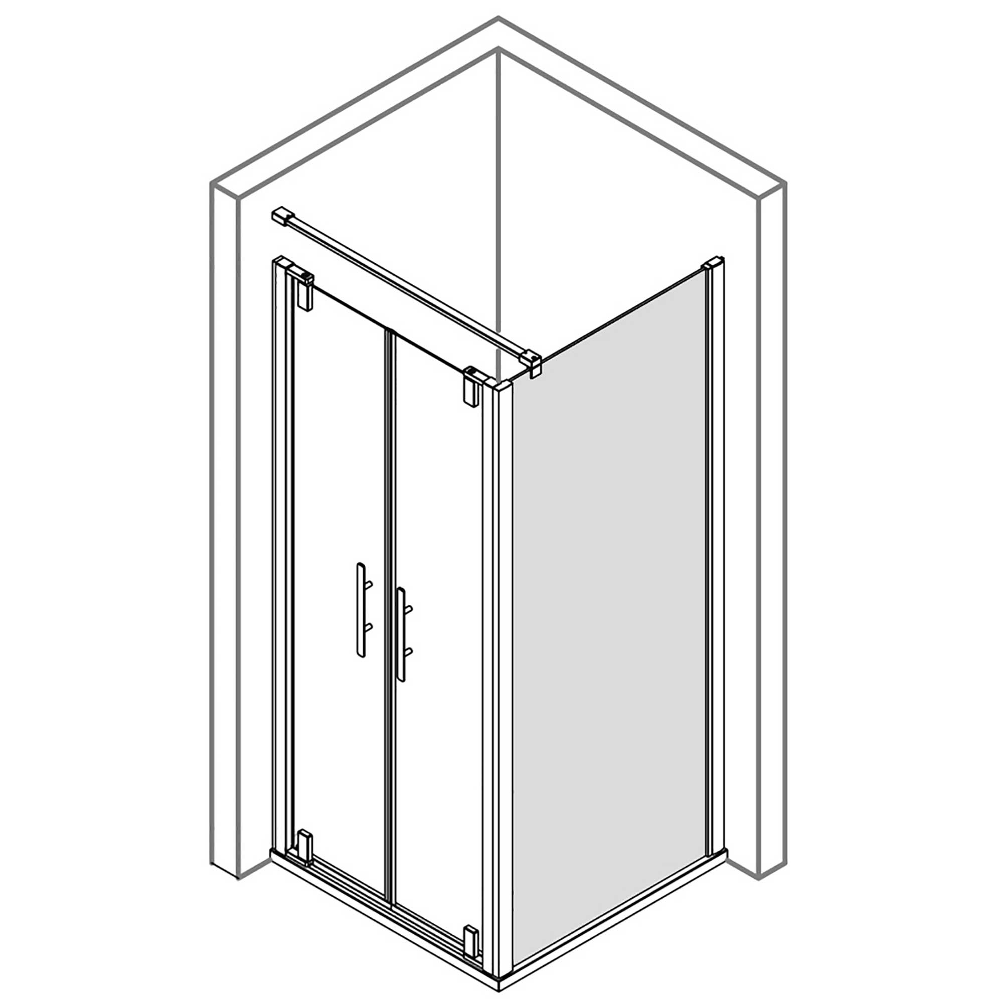 MK580 Seitenwand rechts für Pendeltür