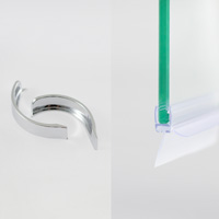 Wasserabweisdichtung, gebogen, waagerecht, für bodengleichen Einbau Wasserabweisdichtung, gebogen, waagerecht, für bodengleichen Einbau