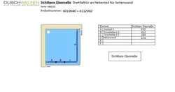 Sichtbare Glasmaße - Artikel 6019040 + 6112002