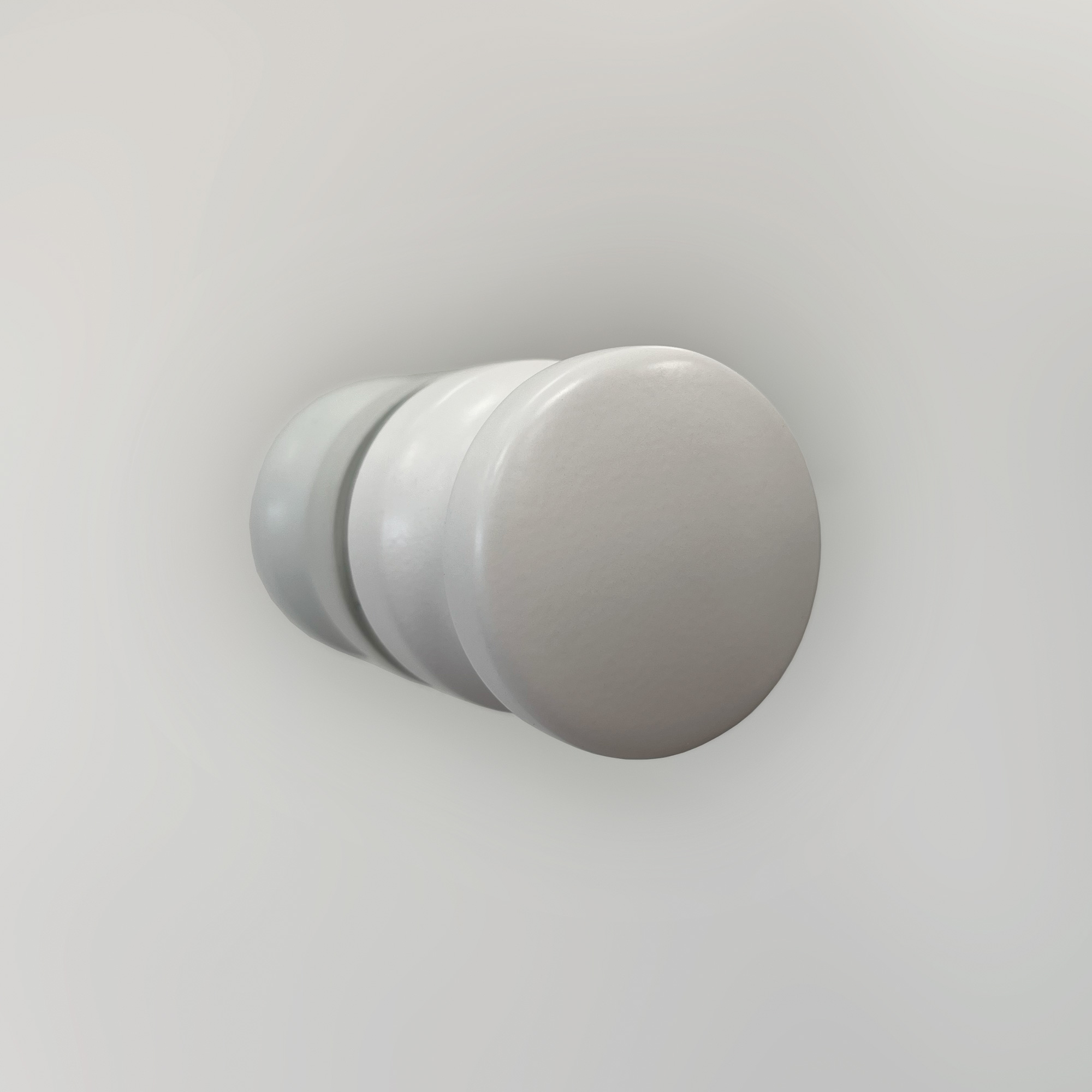 Knopfgriff für Duschtür, weiß matt