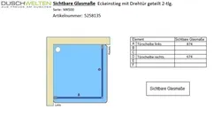 Sichtbare Glasmaße - Artikel 5258135