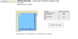 5236011 Sichtbare Glasmaße