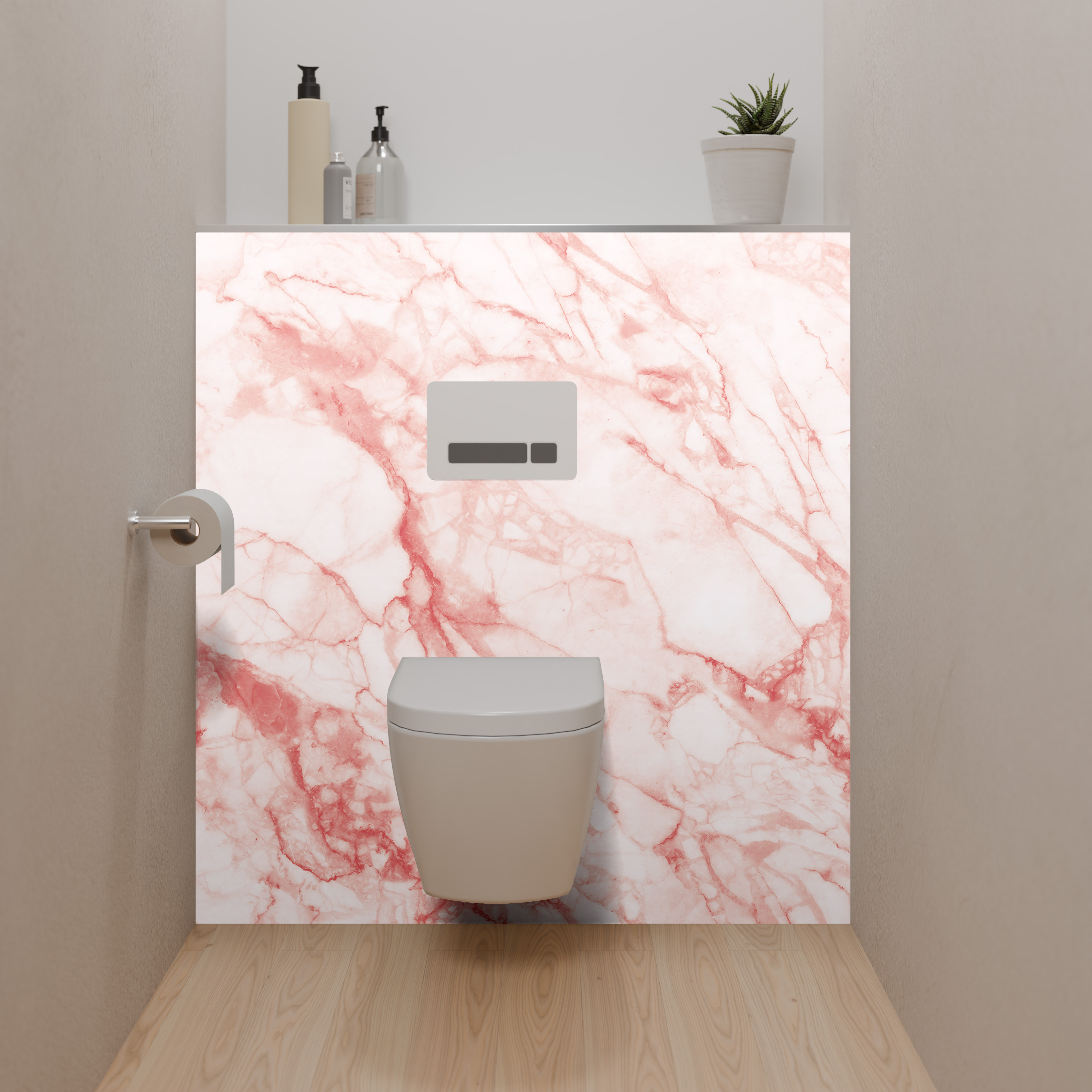 Dekor Paneel Seidenmatt Marmor Rosé