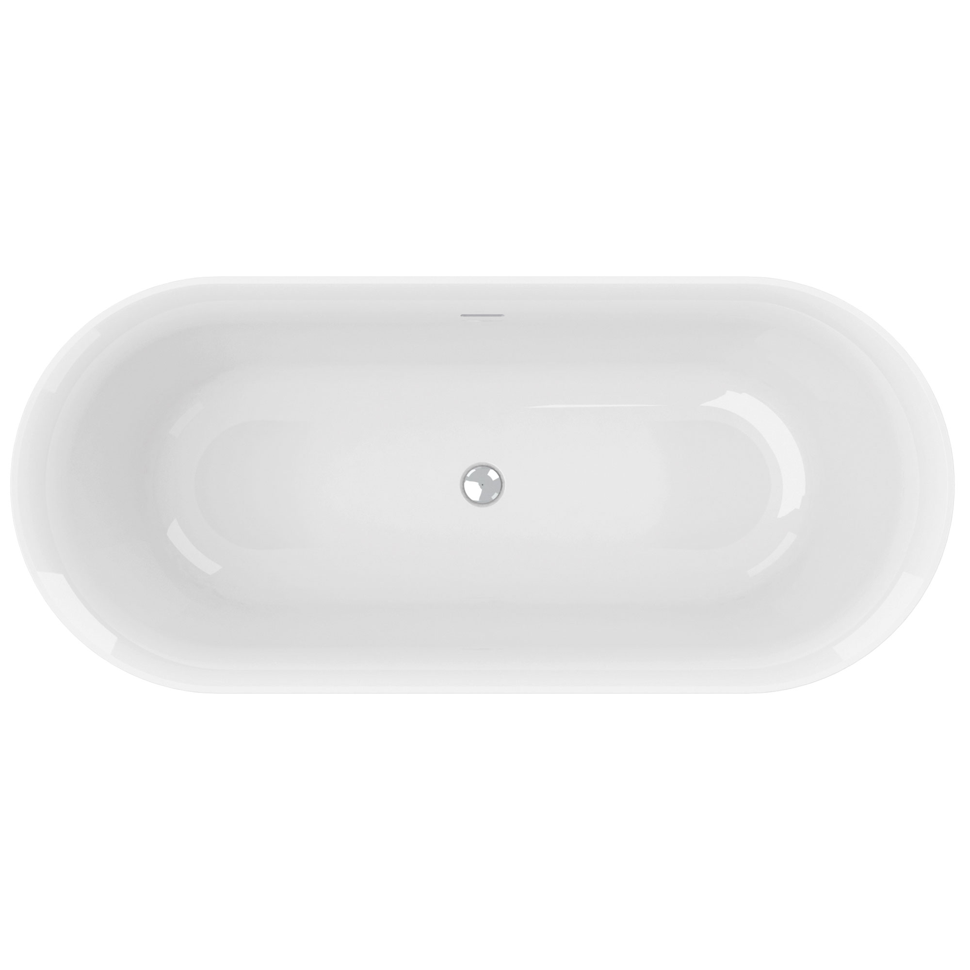 Duschwelten_Badewanne_Boston_Freistehend_6585 Boston Badewanne, weiß, freistehend, Draufsicht