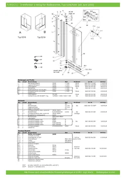 Badewannenfaltwand 2-tlg. 22.10.2025