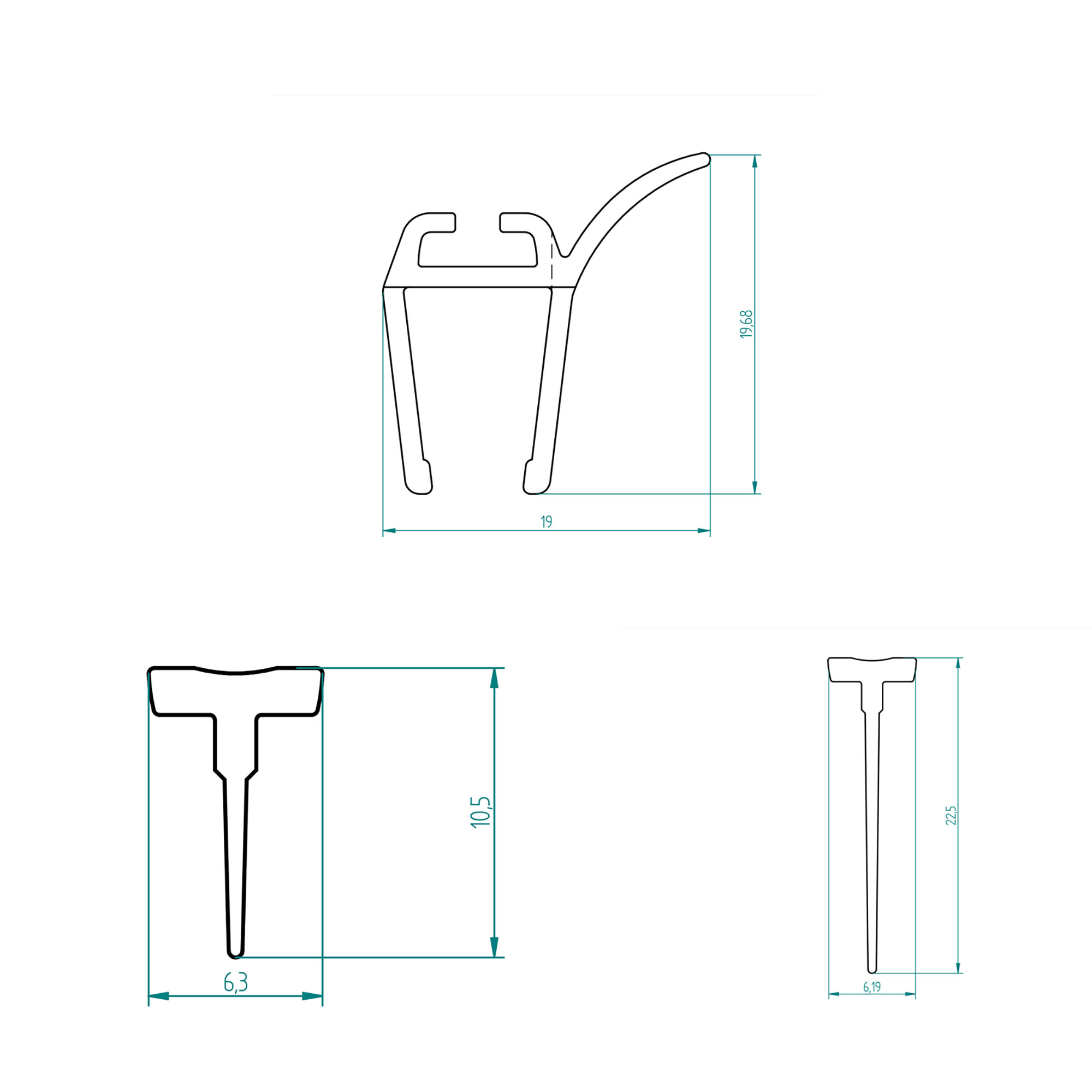 Wasserabweisdichtung Europa Design, Maße
