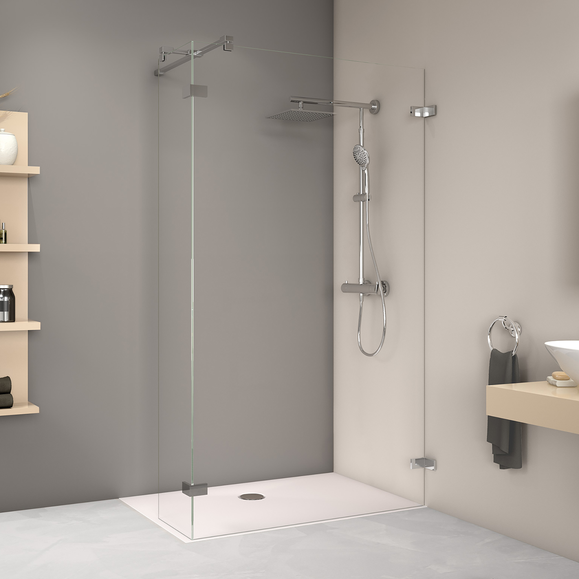 mk800-duschwand-eckelement-wandwinkel-aussen MK800 Duschwand mit Eckelement, Wandwinkel außen