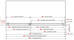 6090006 Standard_Kundenmaß Montage auf Duschwanne 1600_700