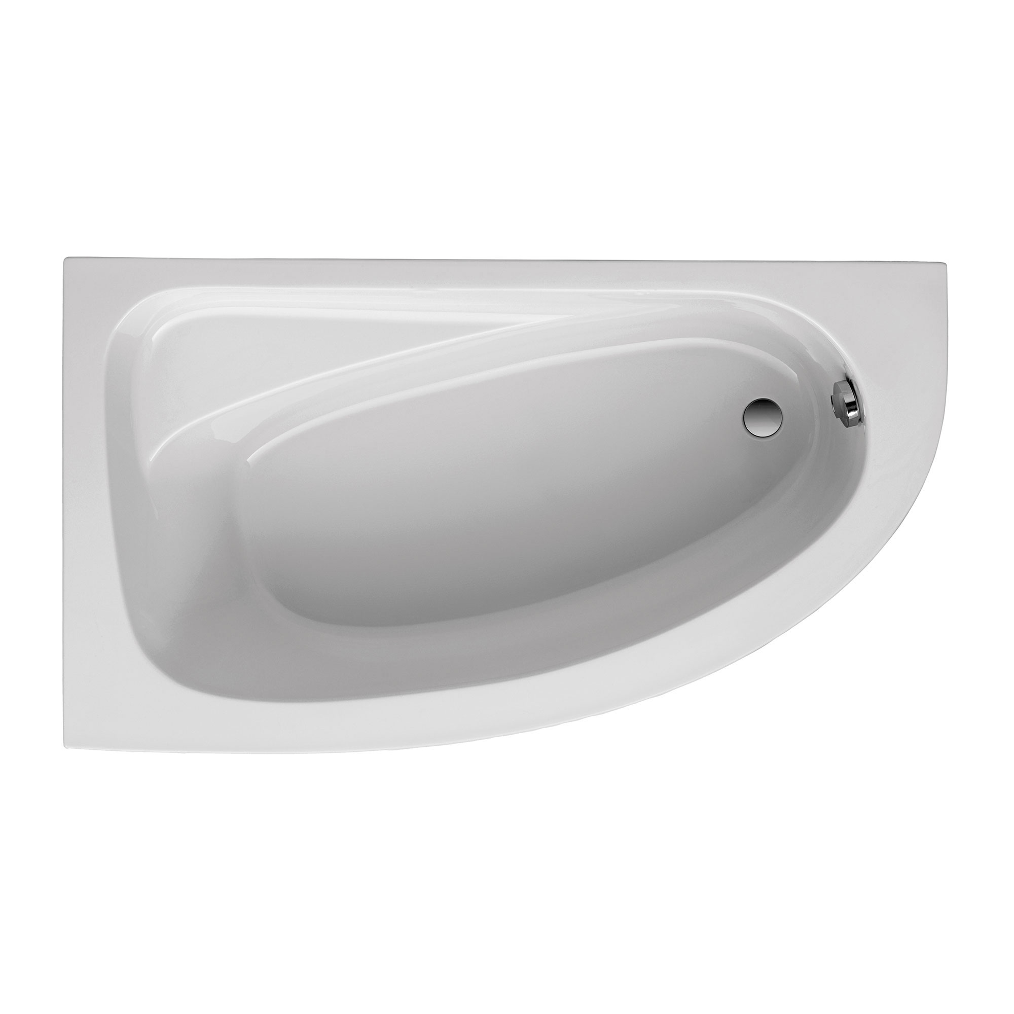 Duschwelten_Badewanne_Moreno_6396 Moreno Badewanne, weiß, links, raumsparend, Draufskizze