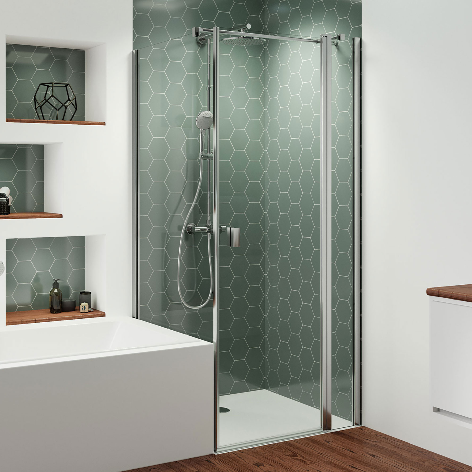mk520-drehtuer-mit-festteil-rechts-badewannenseitenwand-neben-der-wanne-links_6016_6024 Badewannenseitenwand, eckig, neben der Wanne links für Drehtür +Festteil