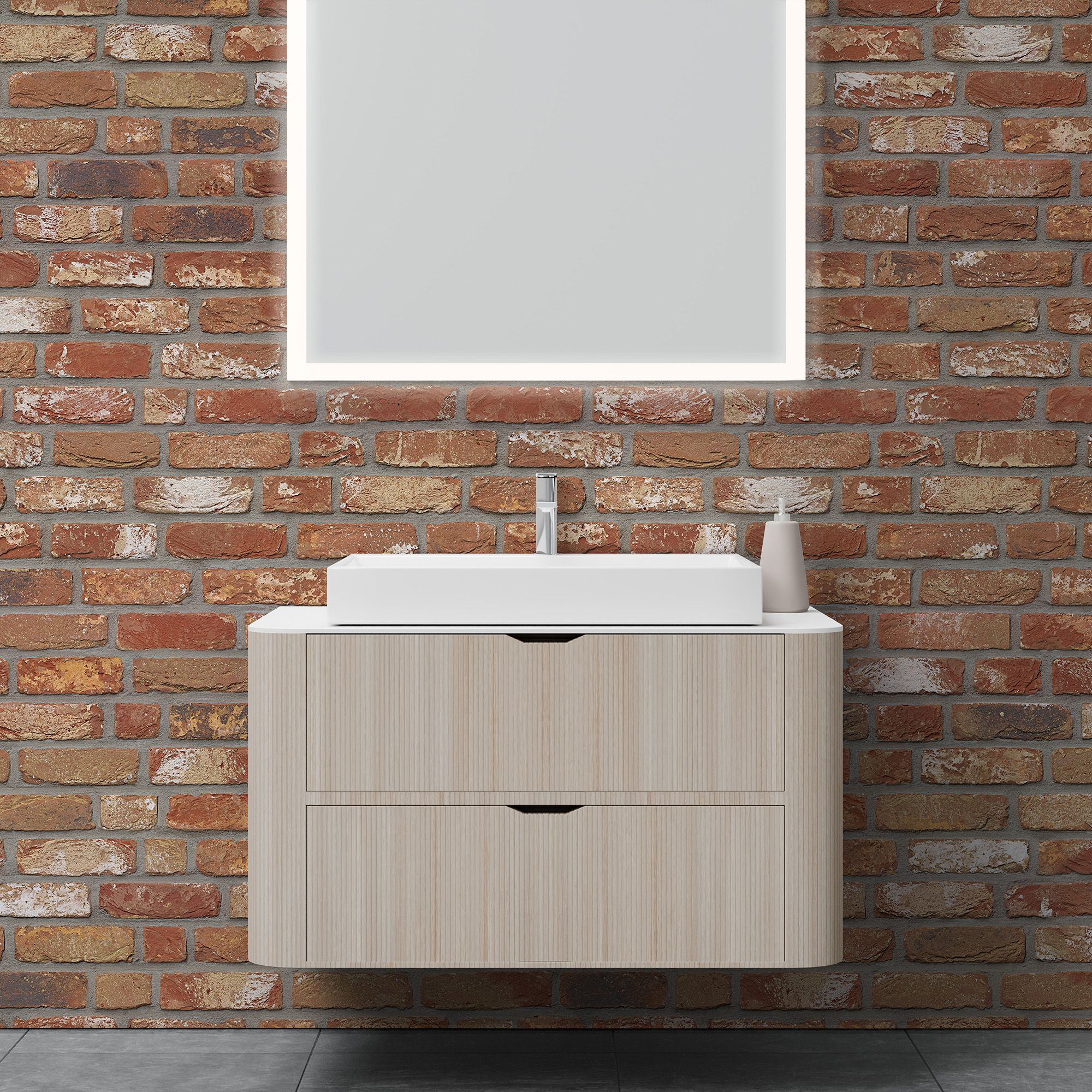Dekor Paneel Mauer Optik Rot