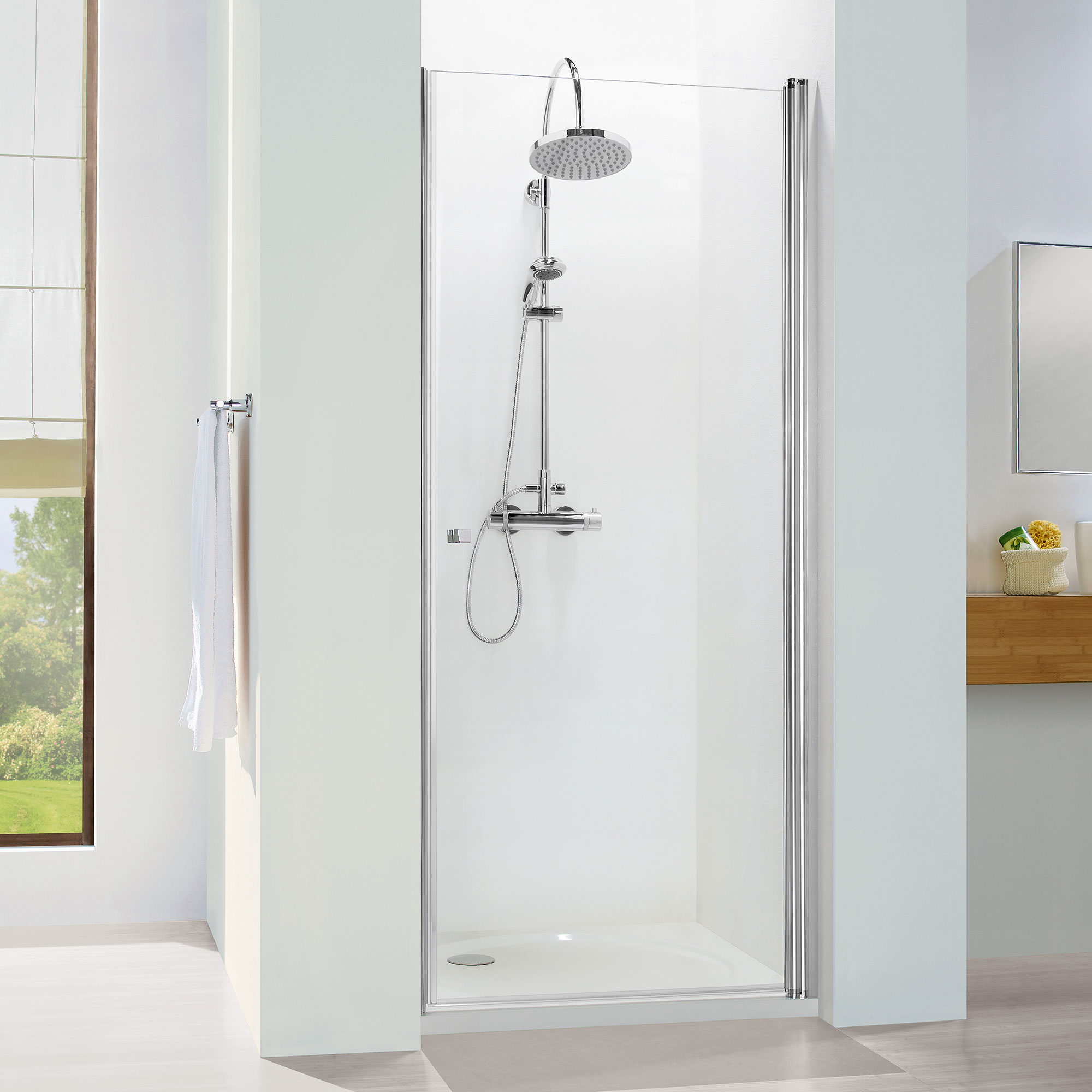 Drehtür für Nische Anschlag rechts