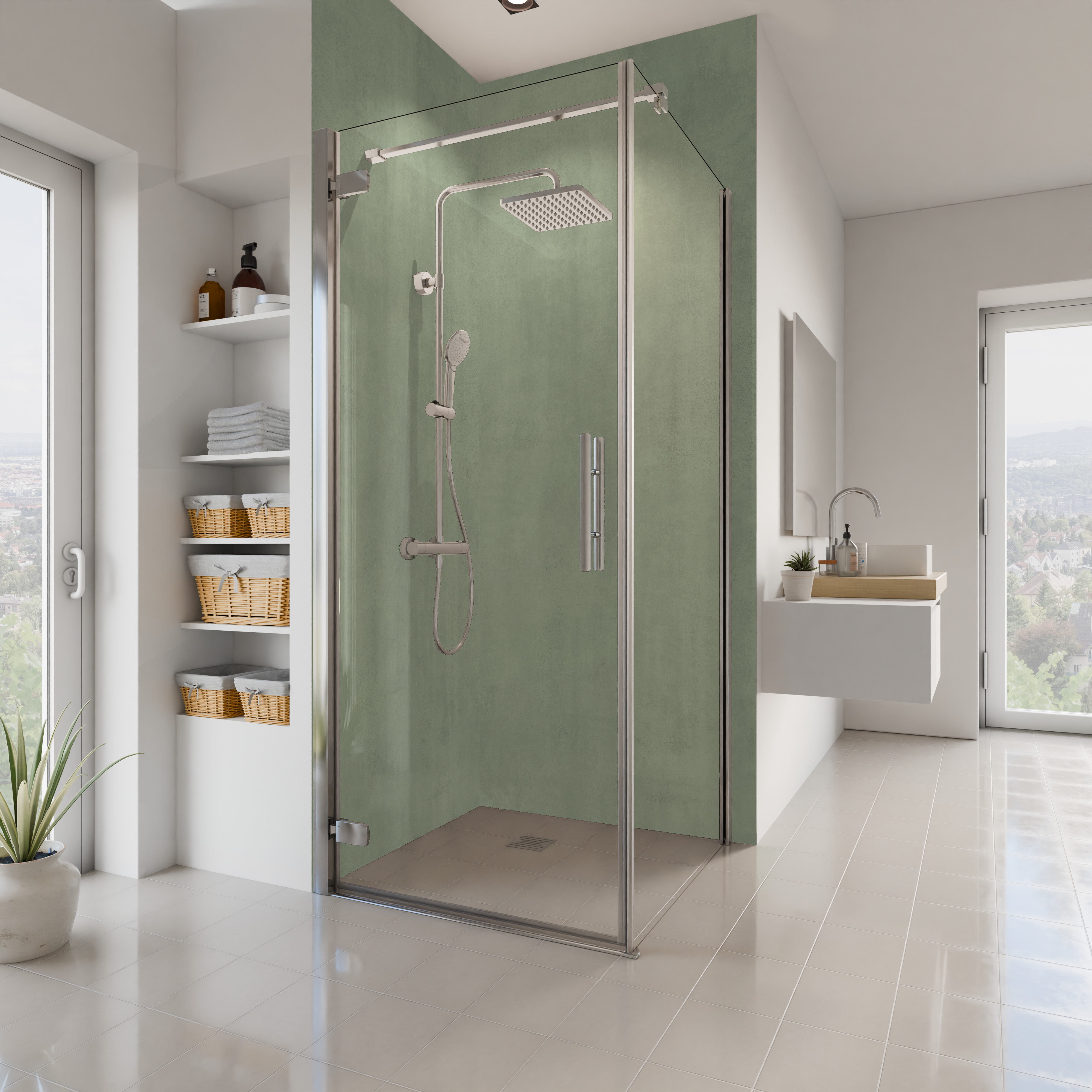 Dekor Paneele Stein Beton Optik Olive Eckeinstieg