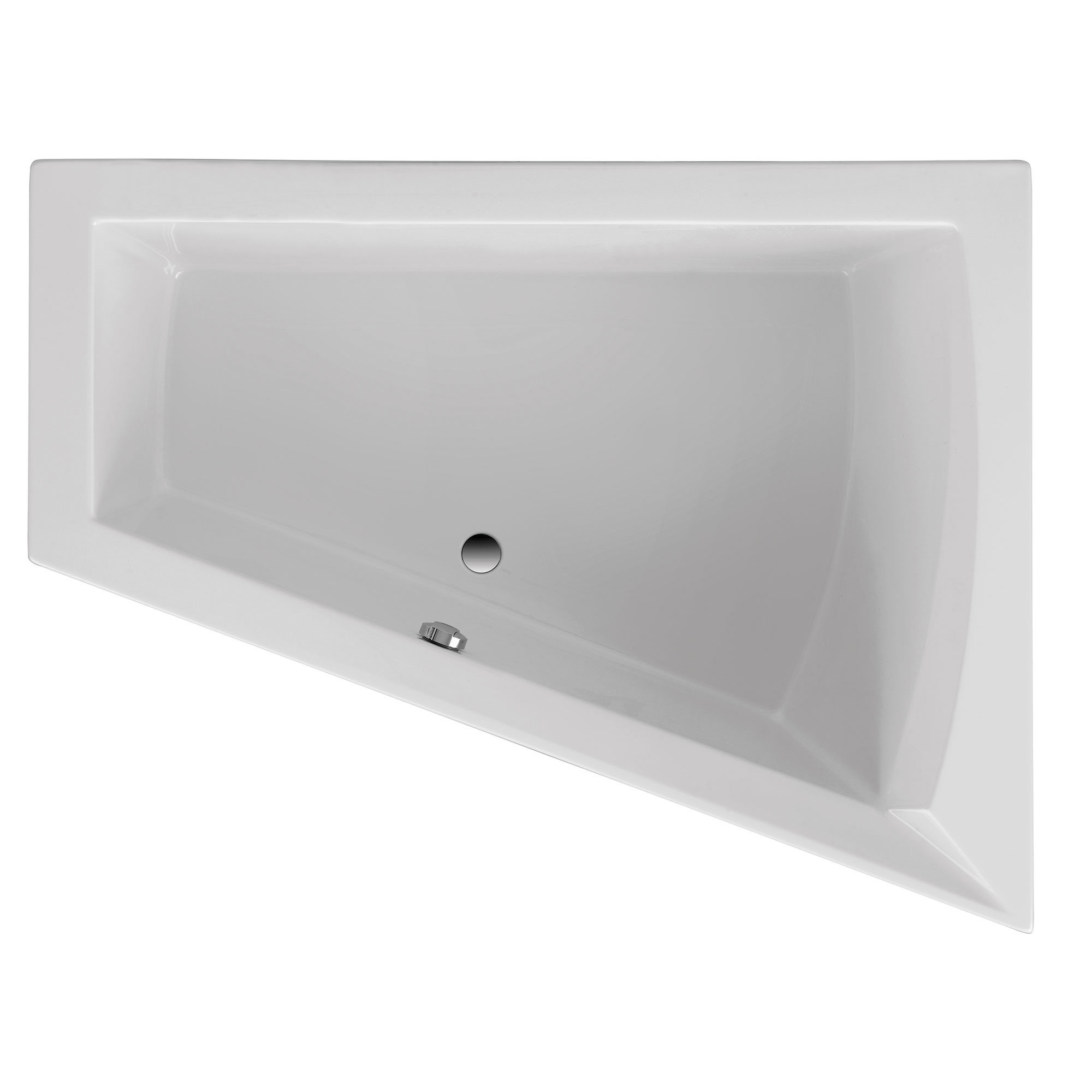 Duschwelten_Badewanne_GaryII_6403 Gary II Badewanne, weiß, rechts, raumsparend, Draufsicht