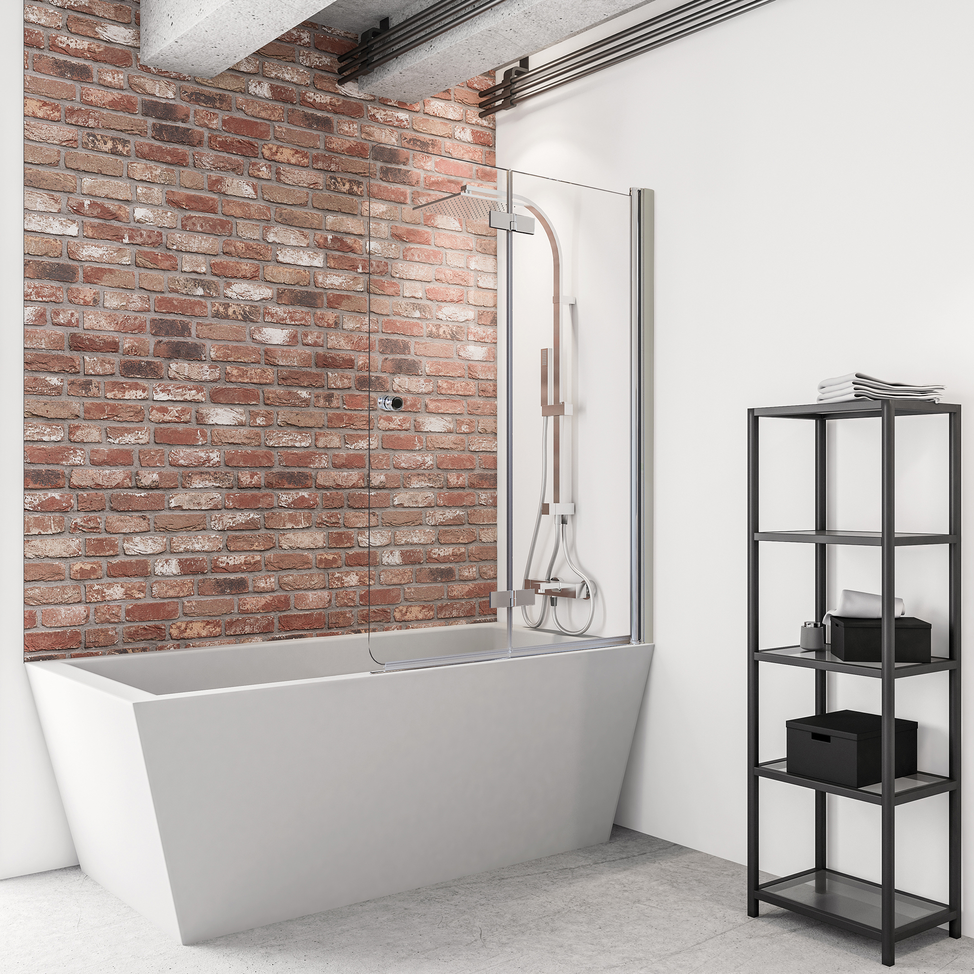 mk800-badewannenaufsatz-drehfalttuer-2-teilig-rechts Badewannenaufsatz, Drehfalttür 2-teilig, Anschlag rechts
