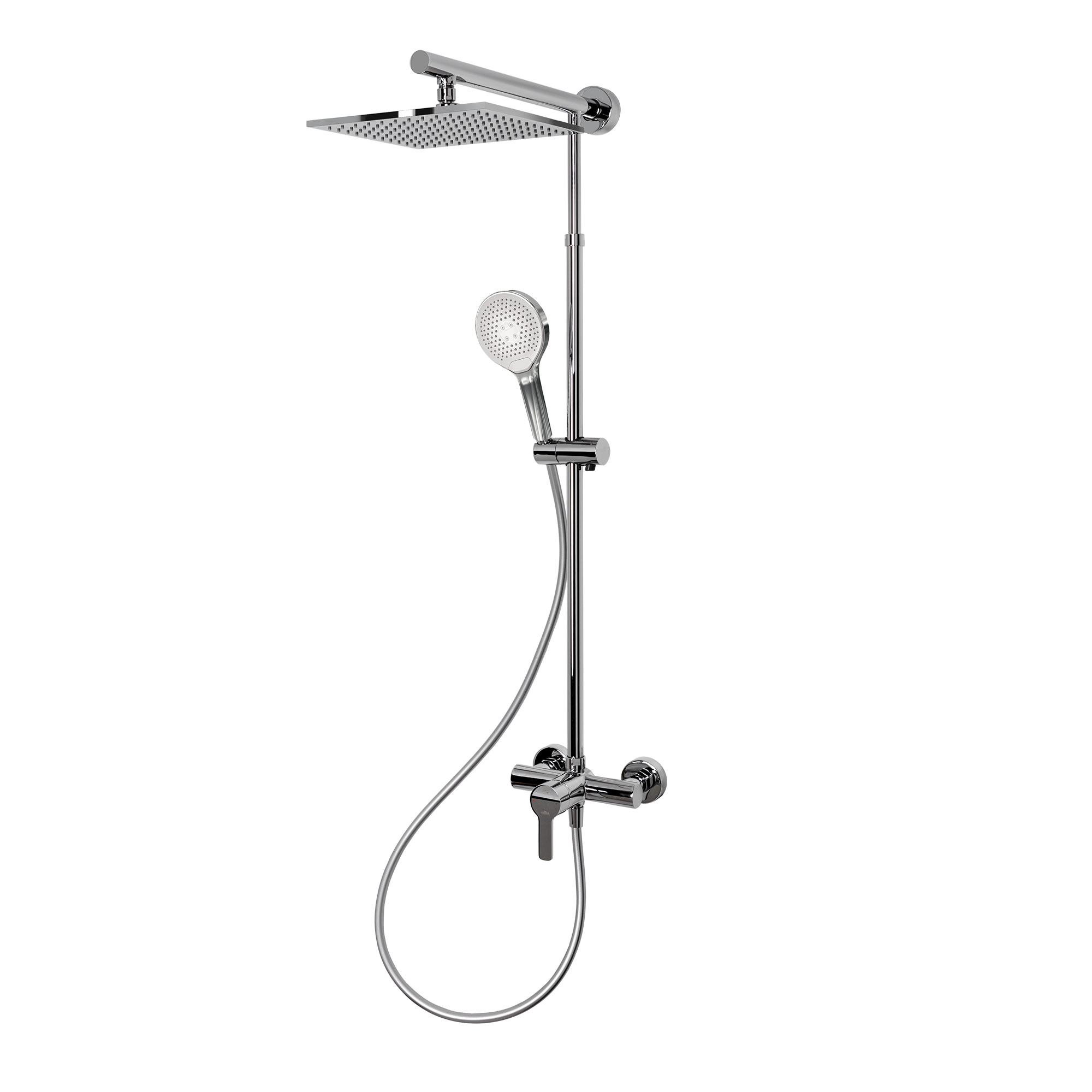 MK 150 Kopfbrause eckig mit Einhebelmischer