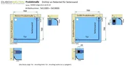 Produktmaße - Artikel 5411003 und 5413003 Produktmaße - Artikel 5411003 und 5413003