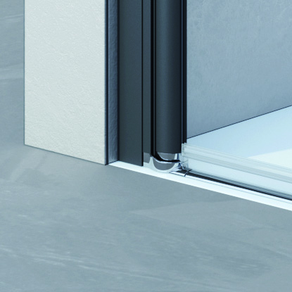 Drehtür für Seitenwand, Anschlag rechts, Drehholm mit Hebe-Senkmechanismus, schwarz matt