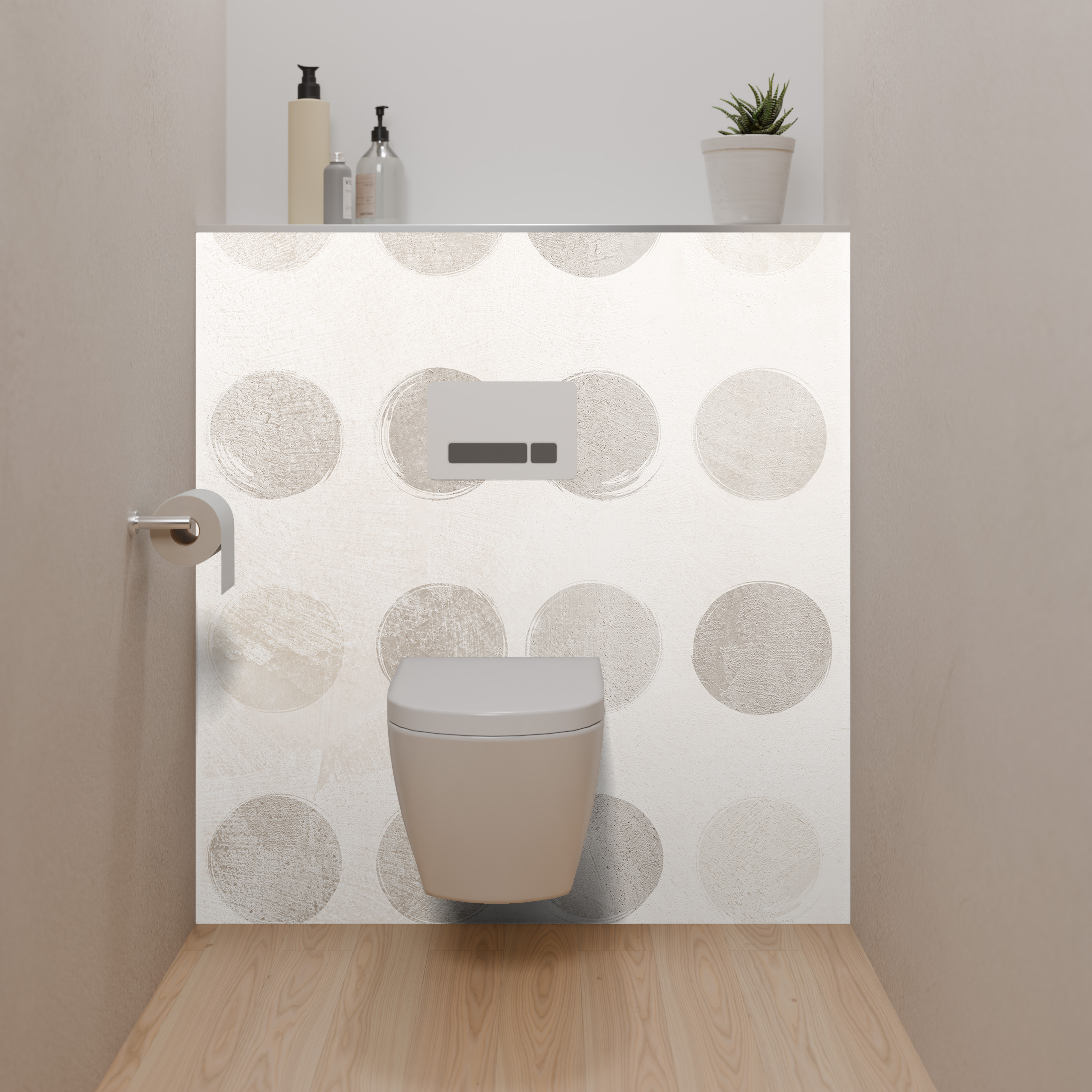 Dekor Paneele Stein Putz Optik Crema Punto Dusch-WC