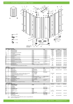 Fünfeckdusche mit Pendeltür 4-tlg. 21.01.2026