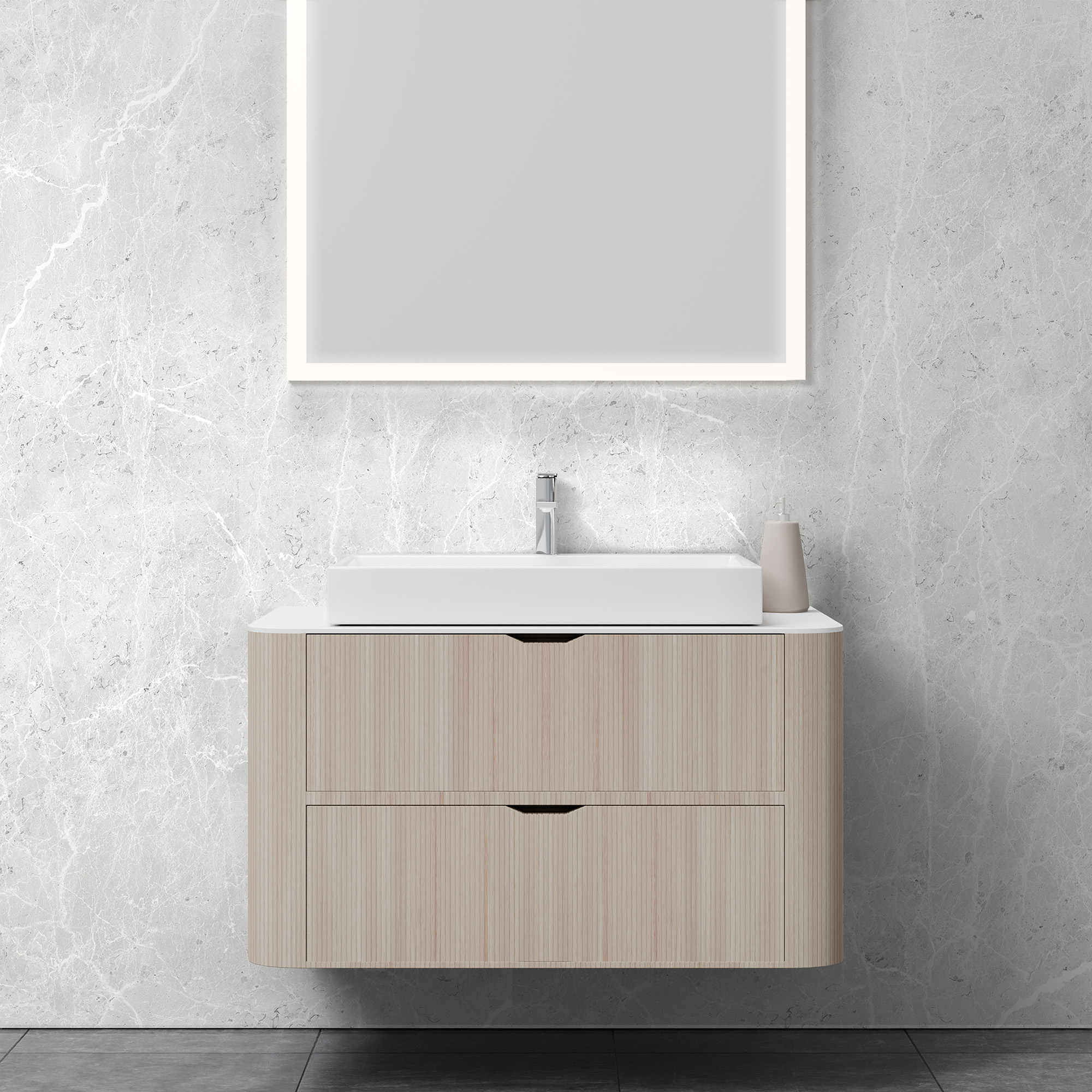 Dekor Paneel Seidenmatt Marmor Light-Grey