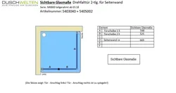 Sichtbare Glasmaße - Artikel 5403040_5405002