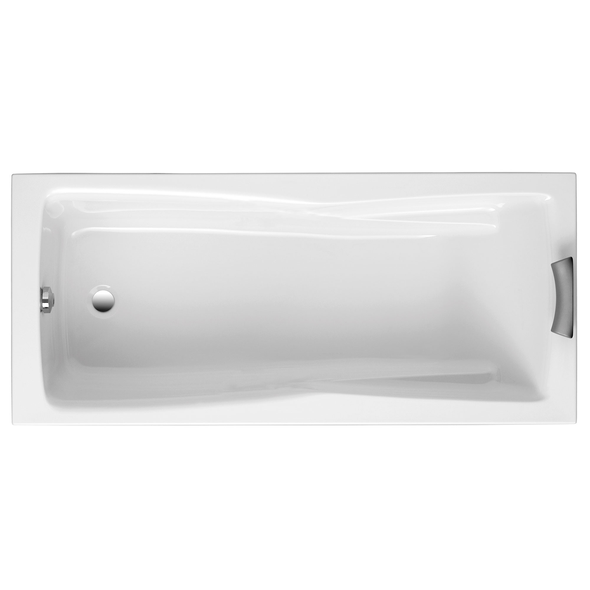 Duschwelten_Badewanne_Aurora_6369 Aurora Badewanne, weiß, rechteckig, Draufsicht