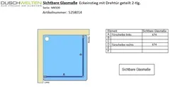 Sichtbare Glasmaße - Artikel 5258014