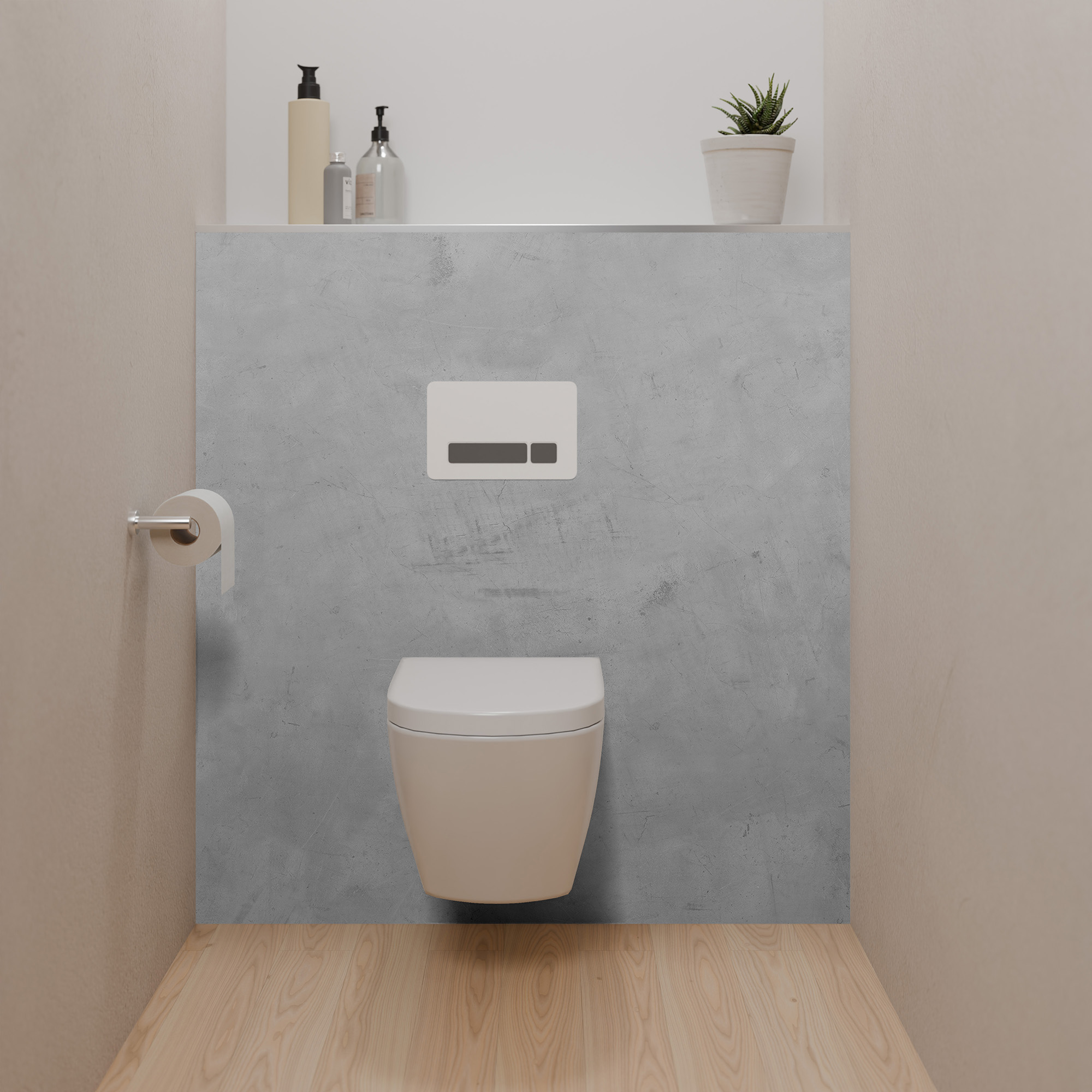 Dekor Paneel Seidenmatt Beton Optik grau