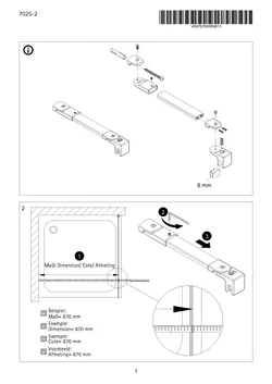 Komplettdusche Gleittür / Schiebetür 2-tlg. mit Seitenwand 24.10.2025