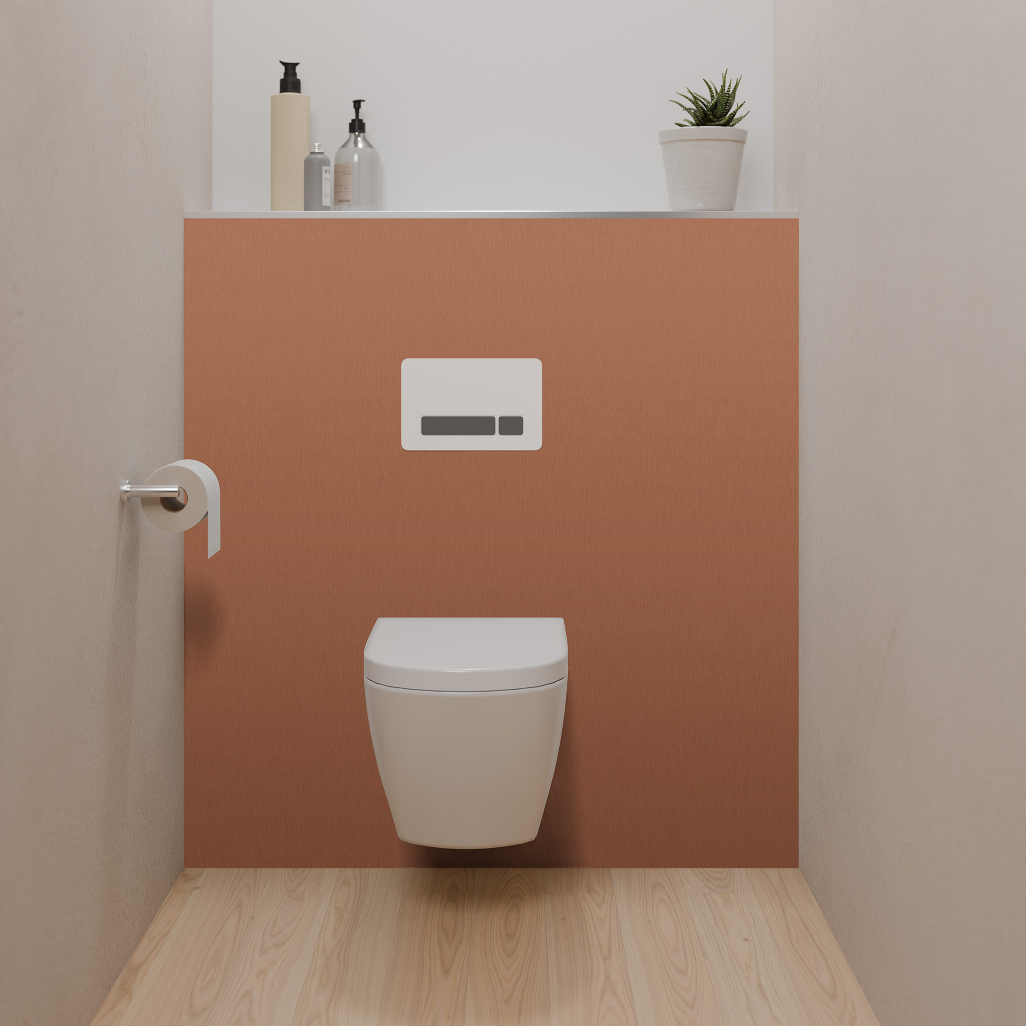 Dekor Paneel Seidenmatt Kupfer Metallic