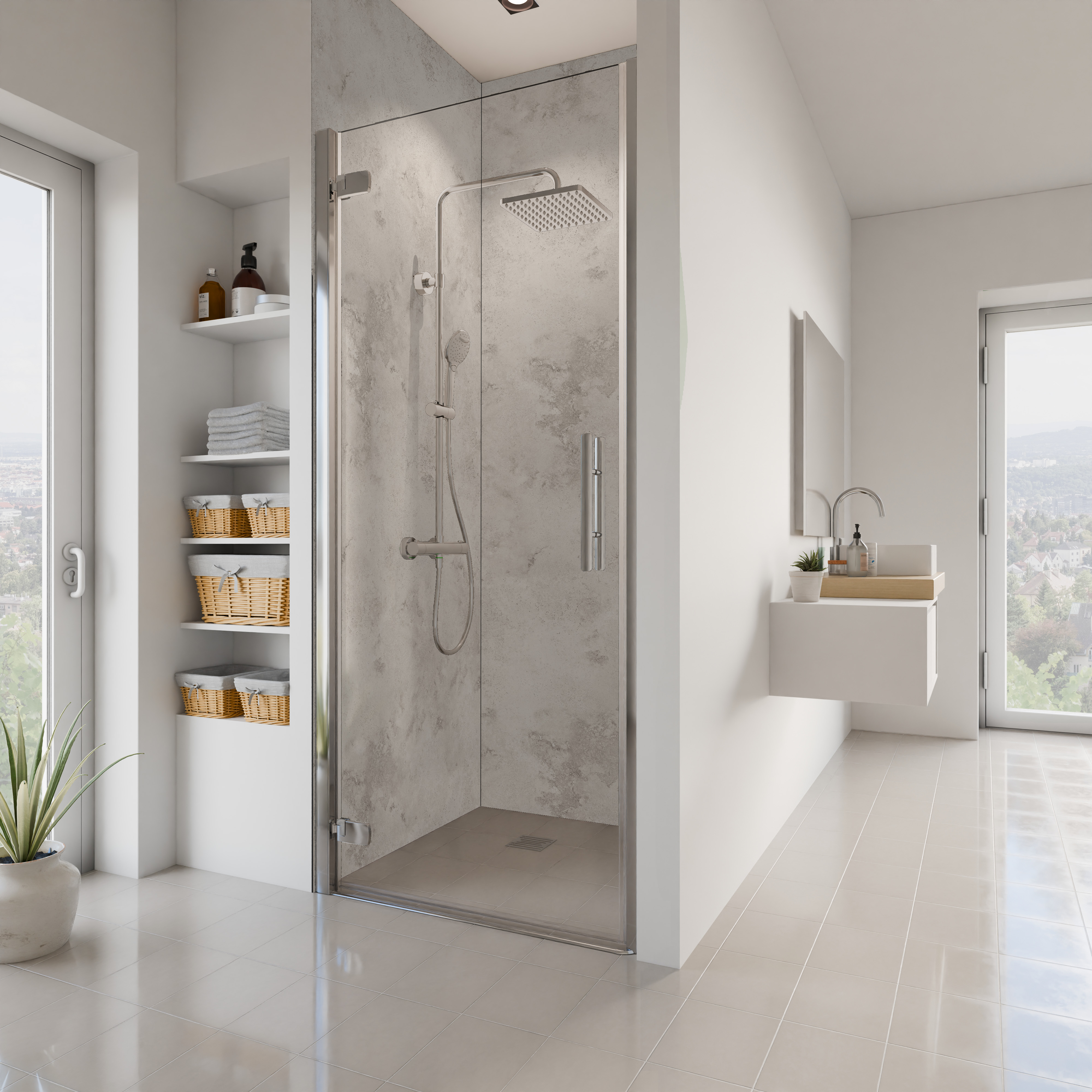 Dekor Paneele Stein Sandstein Greige Nische