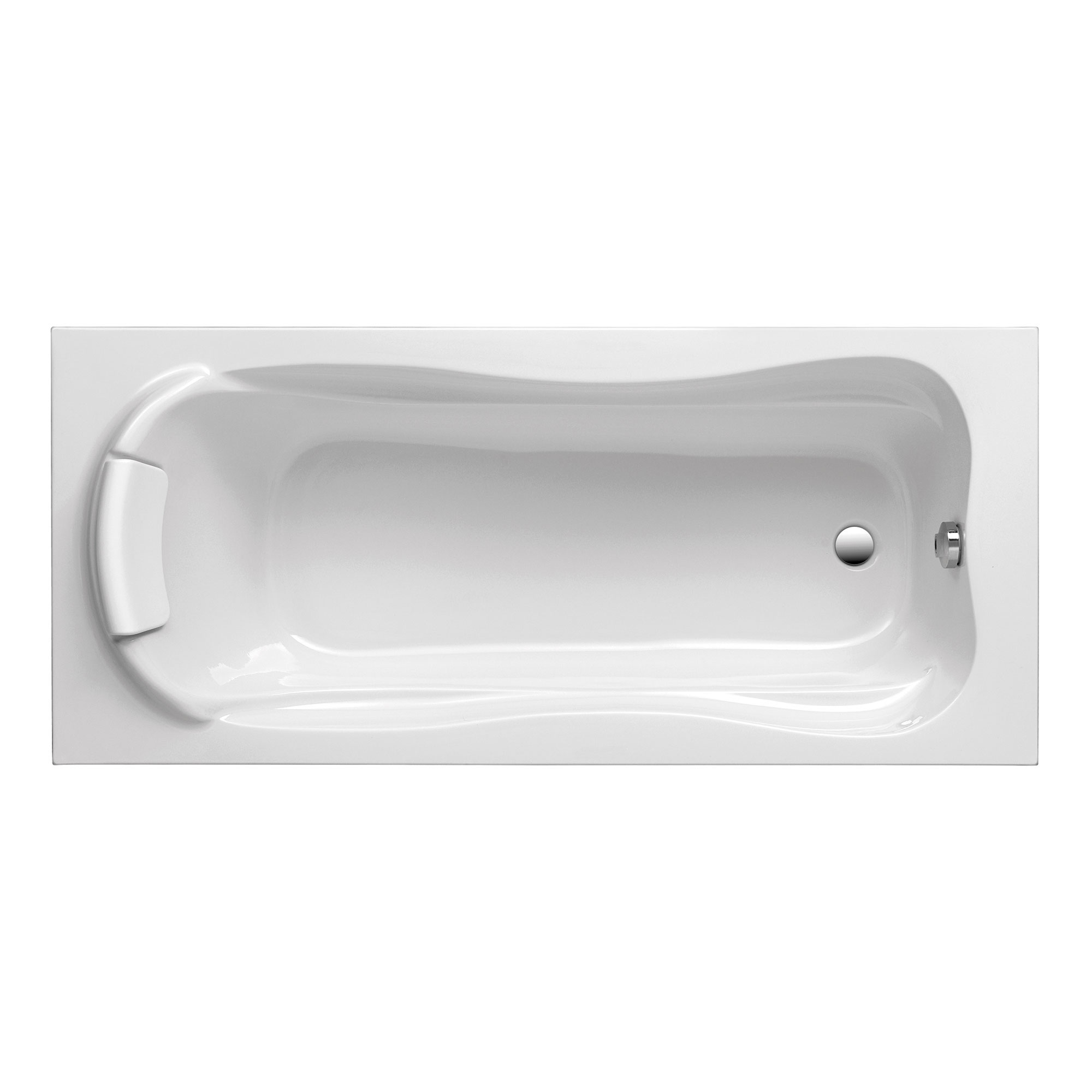 Duschwelten_Badewanne_Jackson_6373 Jackson Badewanne, weiß, rechteckig, Draufsicht