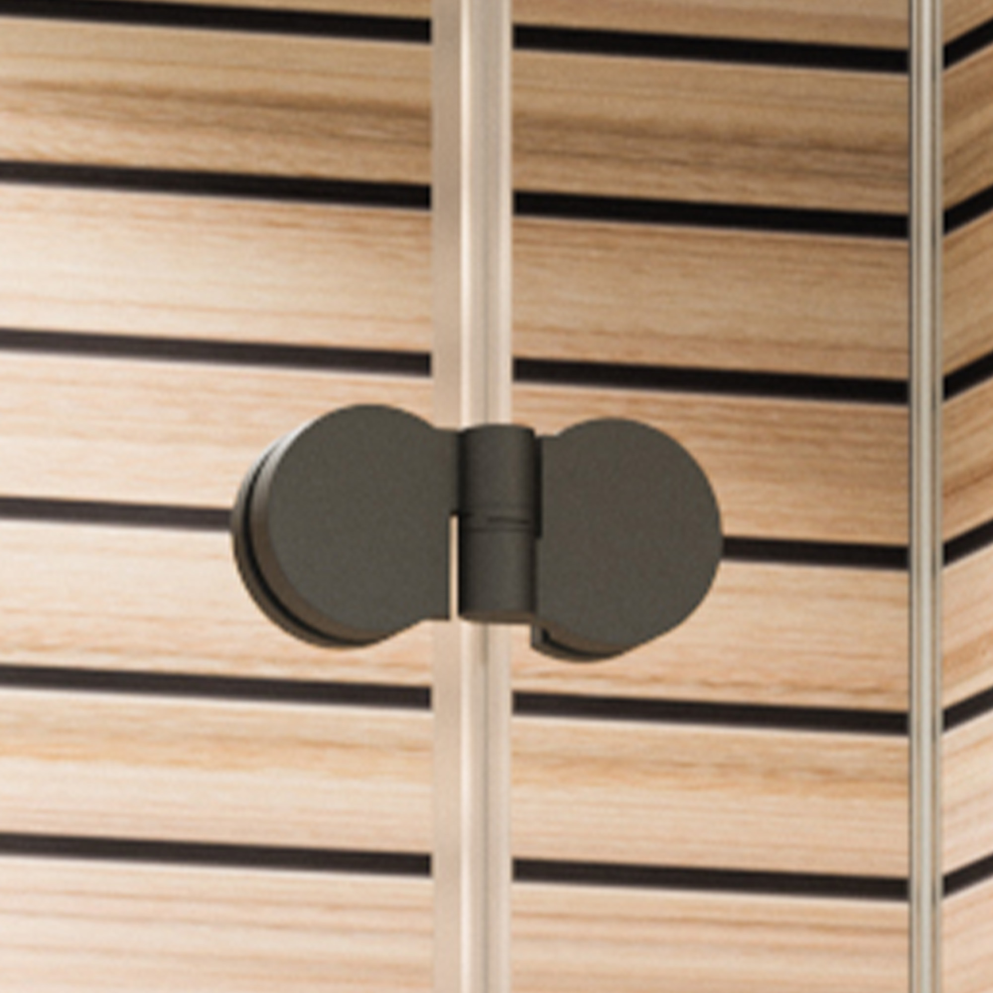 Drehfalttür Nische, Anschlag rechts, Scharnier