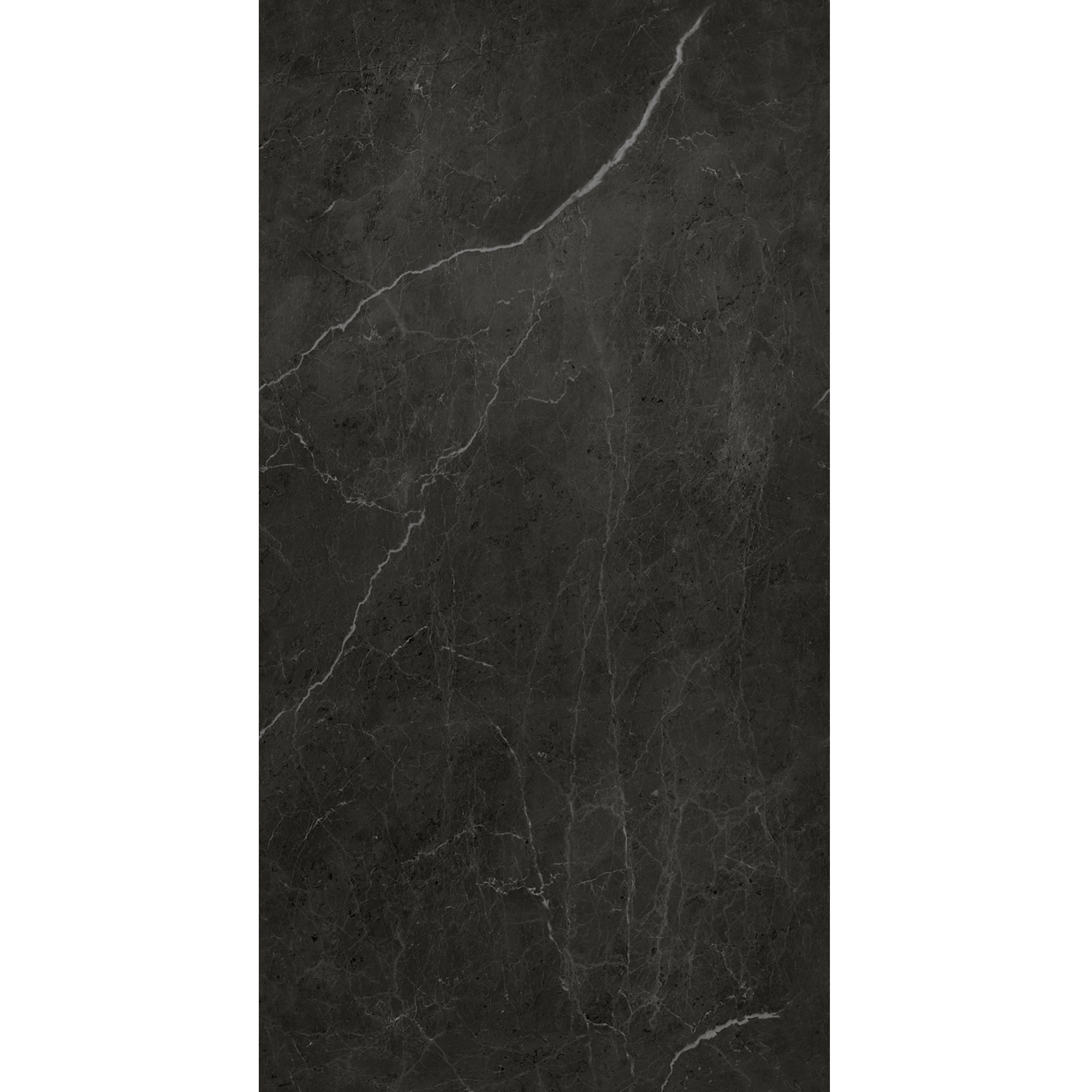 Duschrückwand Dekor Seidenmatt Marmor Schwarz-Grau