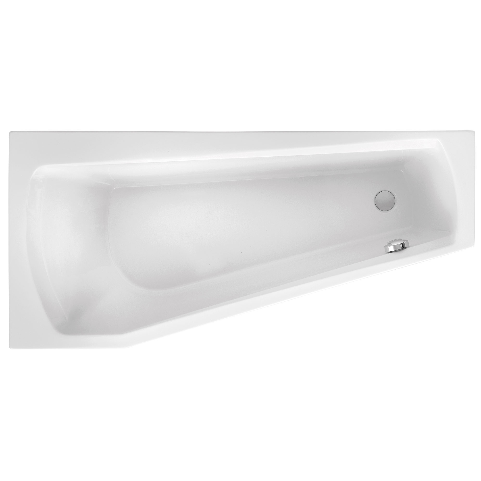 Duschwelten_Badewanne_Baltimore_6407 Baltimore Badewanne, weiß, links, raumsparend, Draufsicht