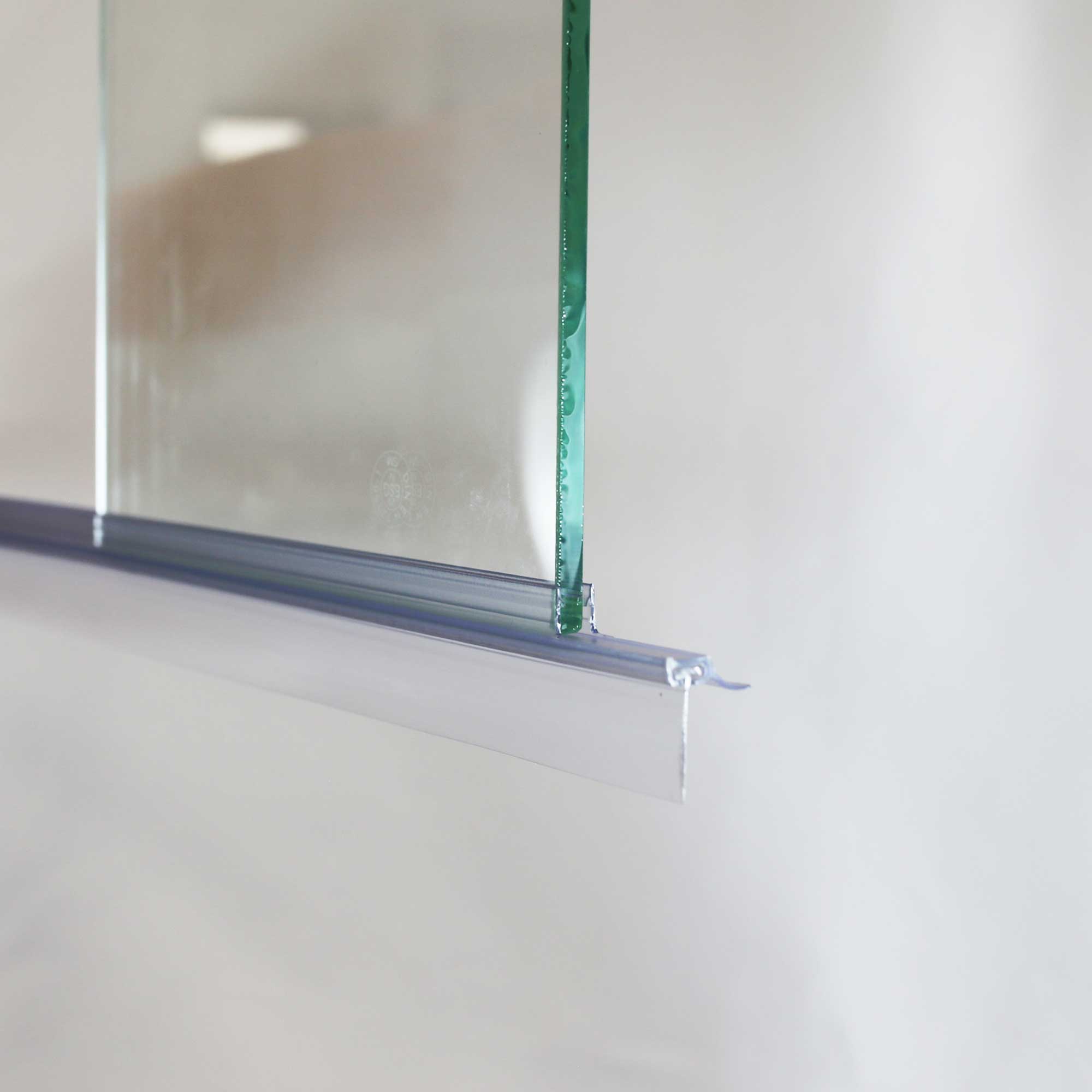 Dichtungsset 2x Spritzschutz + 2x Einschubdichtung, gerade, waagerecht, 1000 mm, für Bodeneinbau 2